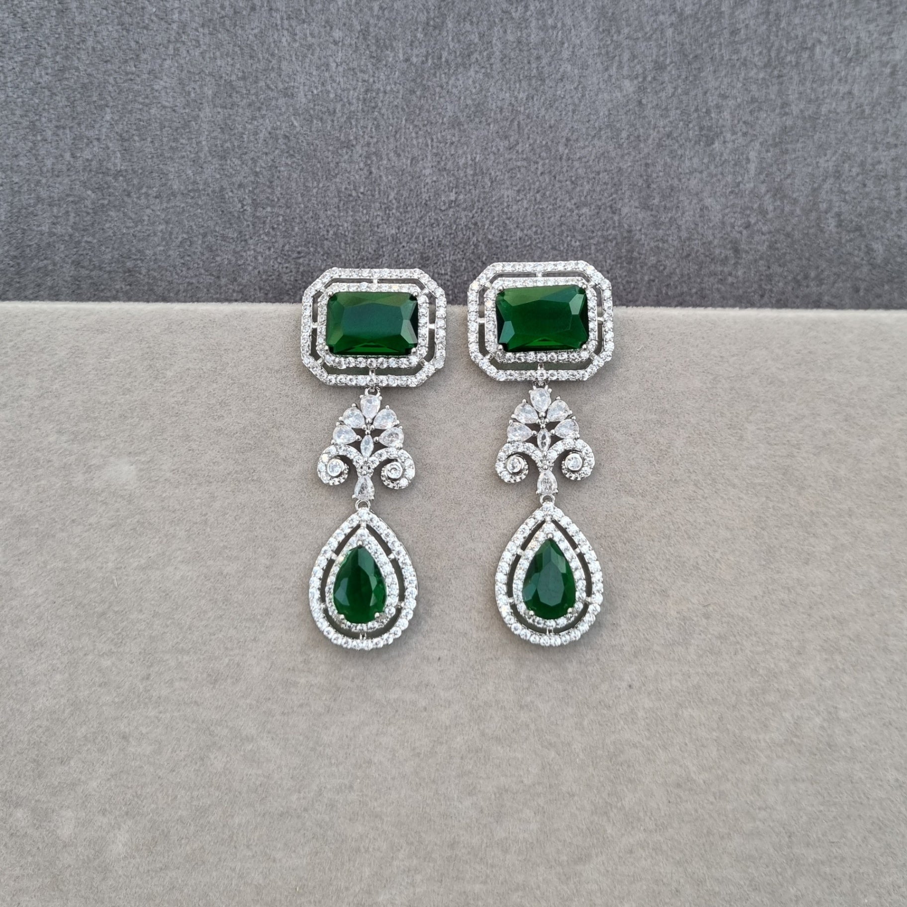 Earrings in Green Color by - Trendy Women Earrings HDW6317