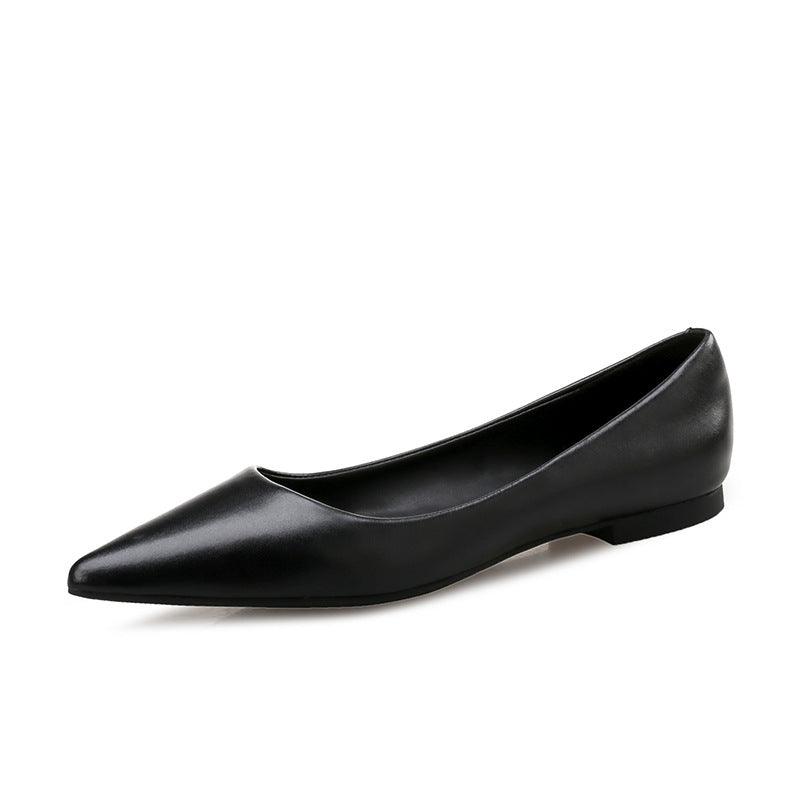 Suede Flat-heel All-match Black Women's Shoes