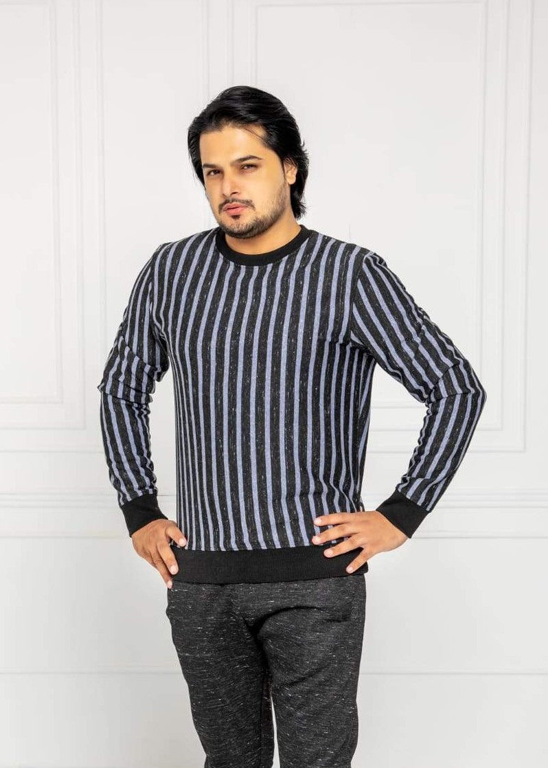 single jersey knit Sweatshirt in Black