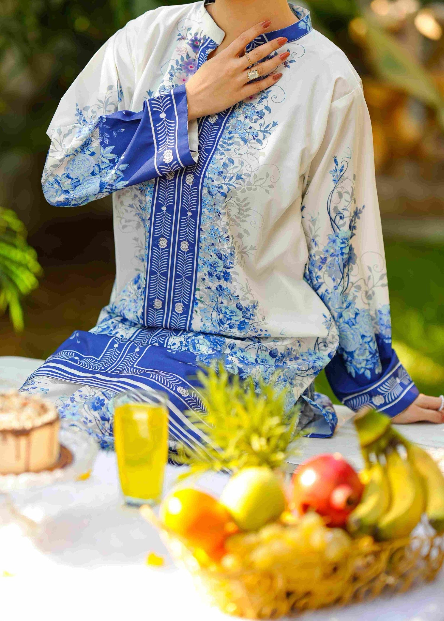 crepe Co ord Sets in Sapphire blue