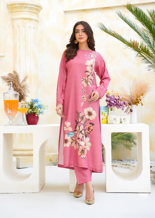 blended khaddar Co Ord Sets in Blush