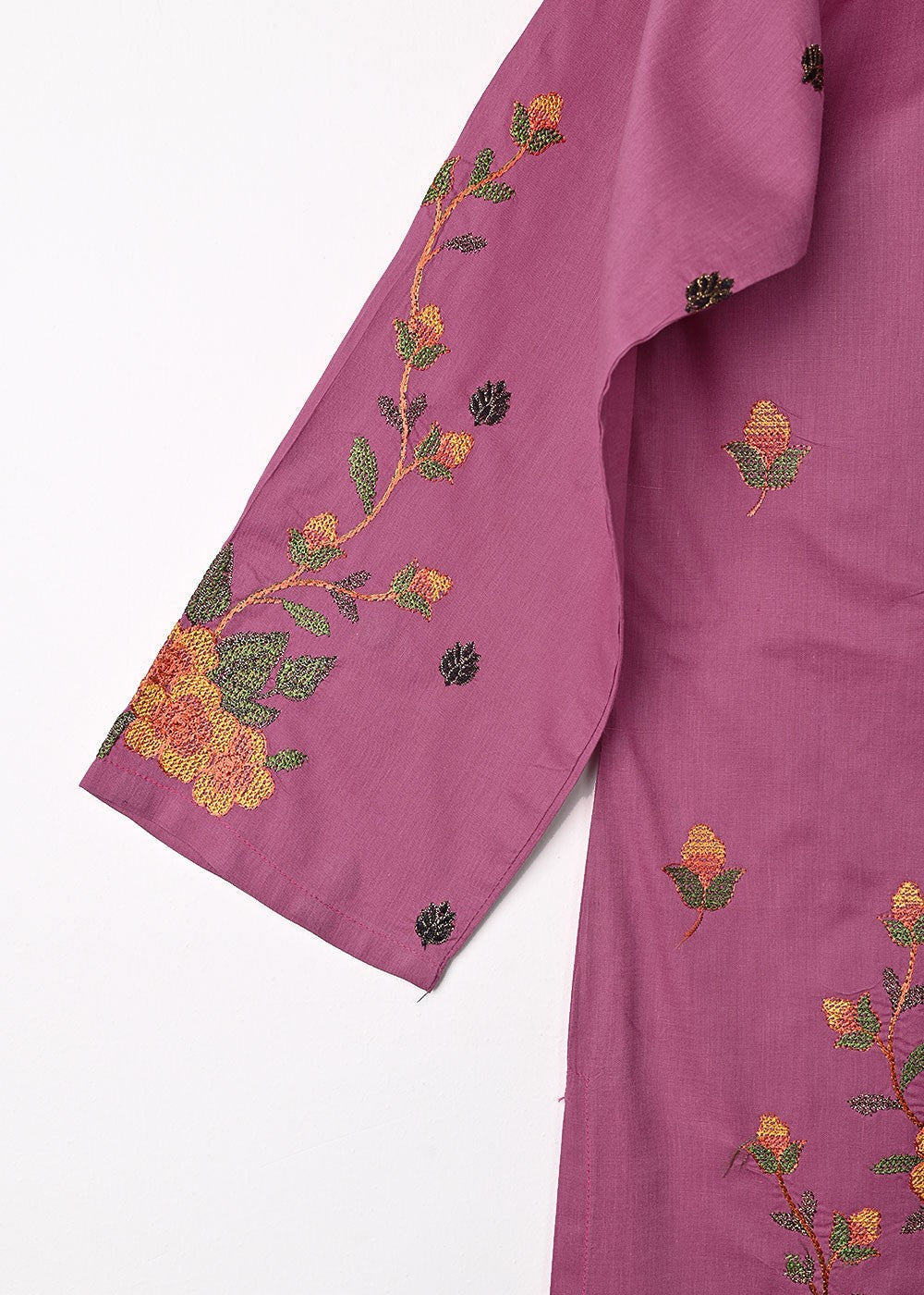 cotton Kurta Set in Mauve pink