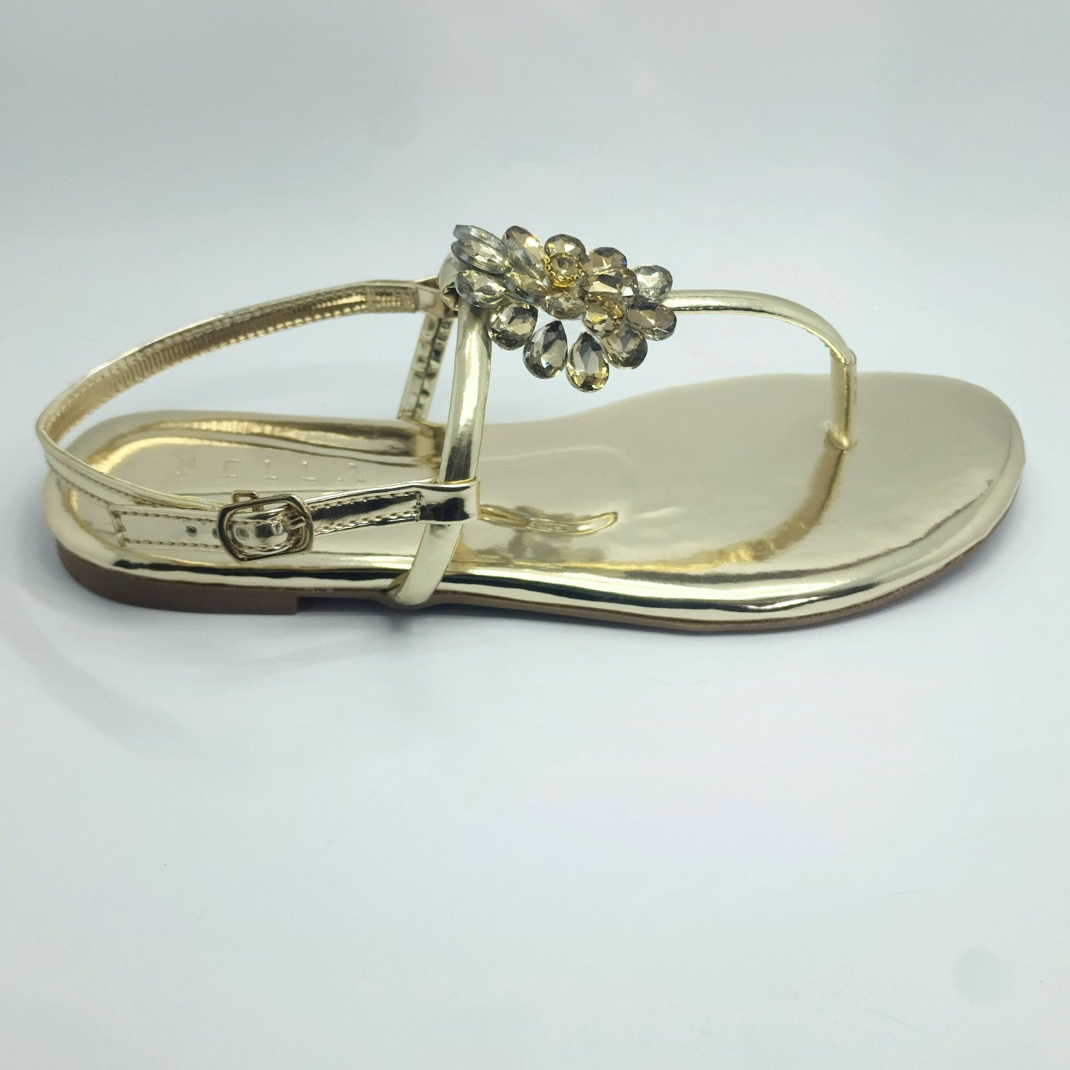 Flats in Gold by - High Quality Women Flats WKY3907