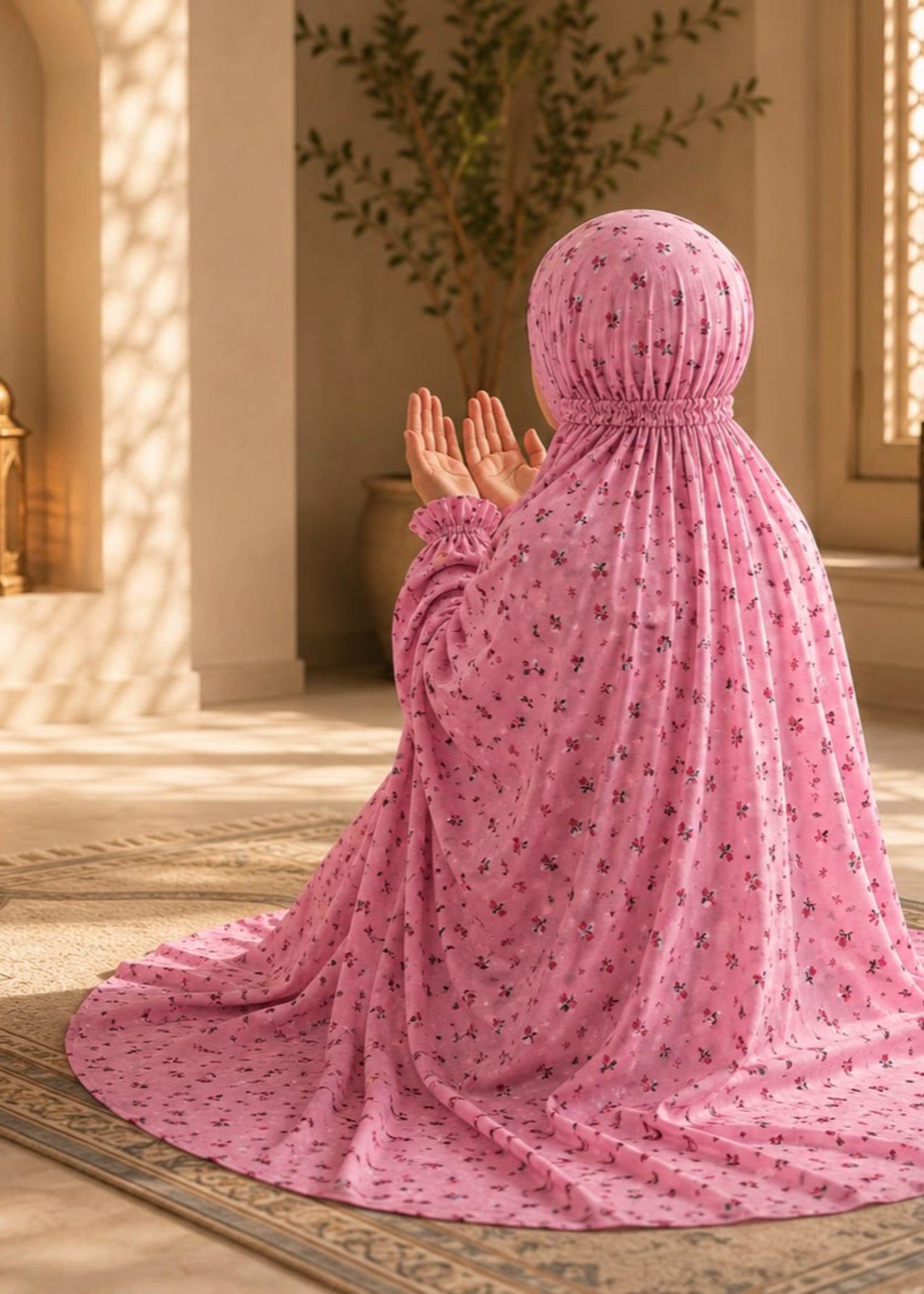 lawn Chaddar in Cherry blossom pink