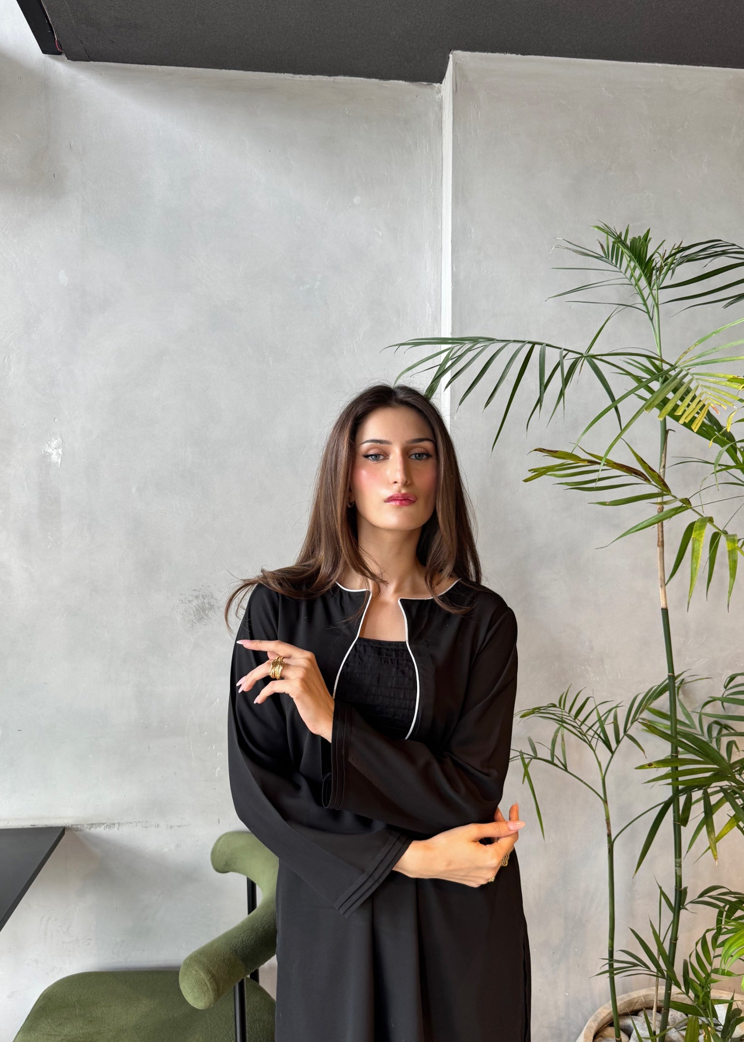 crepe georgette Kurta Set in Black