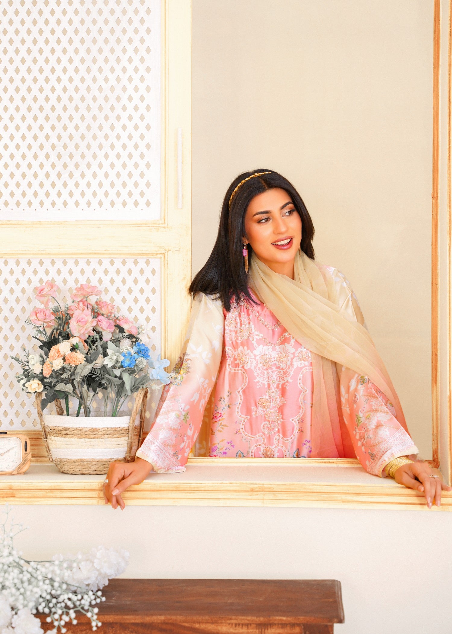 charmuse/shamooz Kaftan in Pale pink