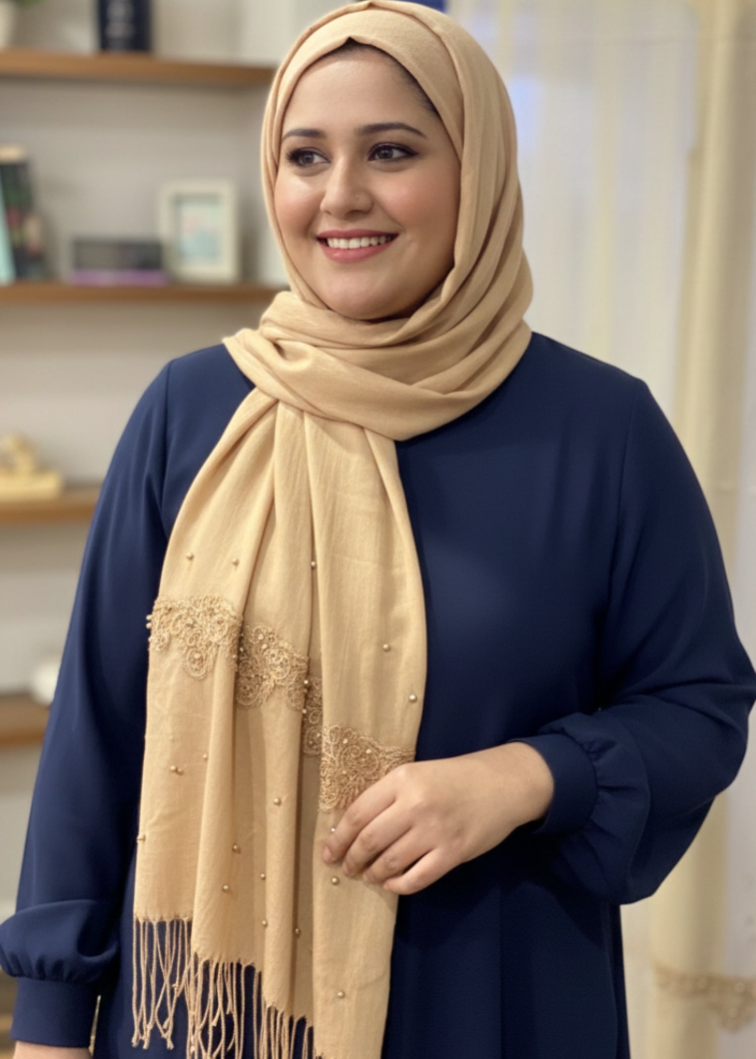 Scarf in Buttercream Color by - Trendy Women Scarf JCM0547