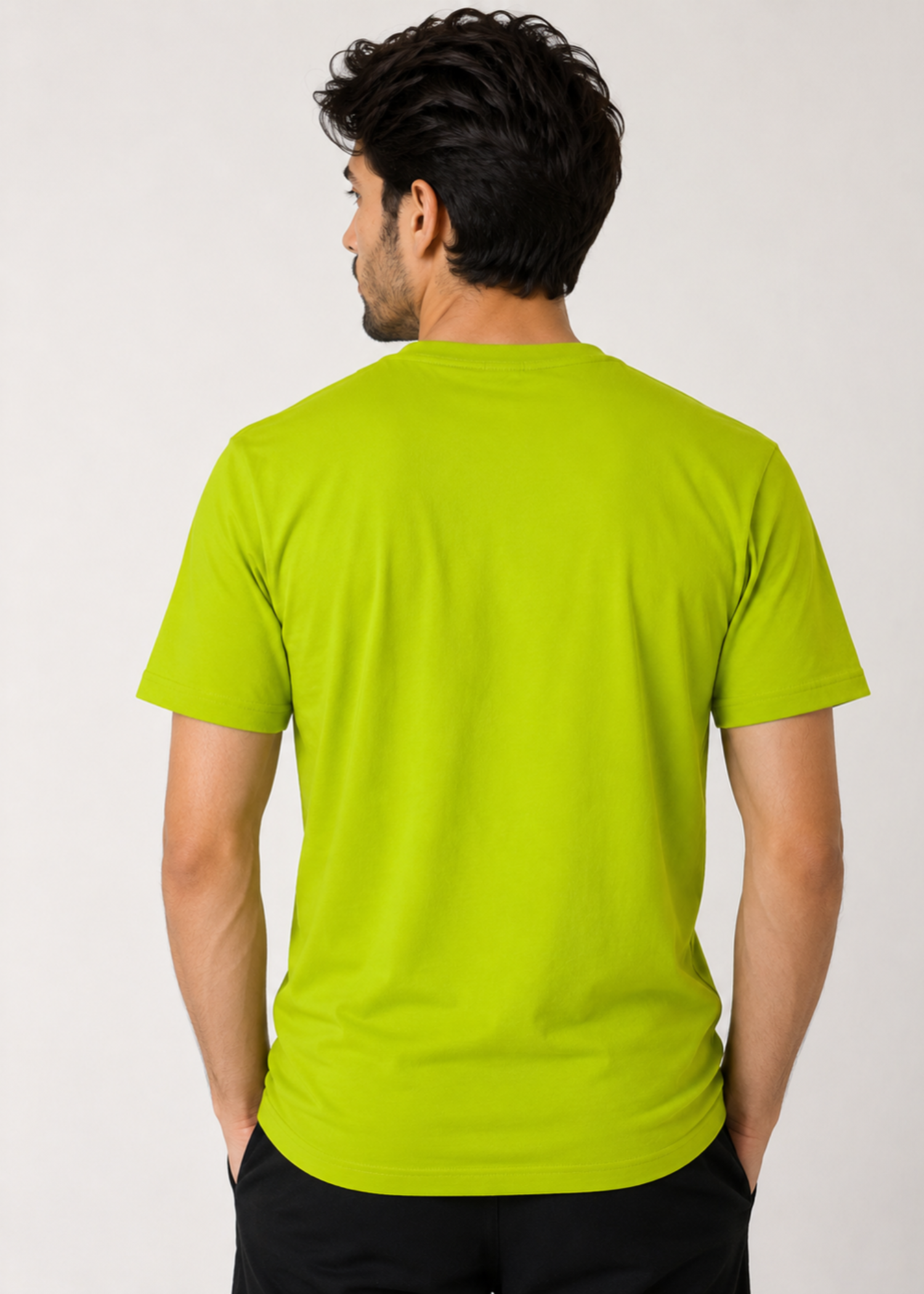 cotton T Shirt in Yellow green