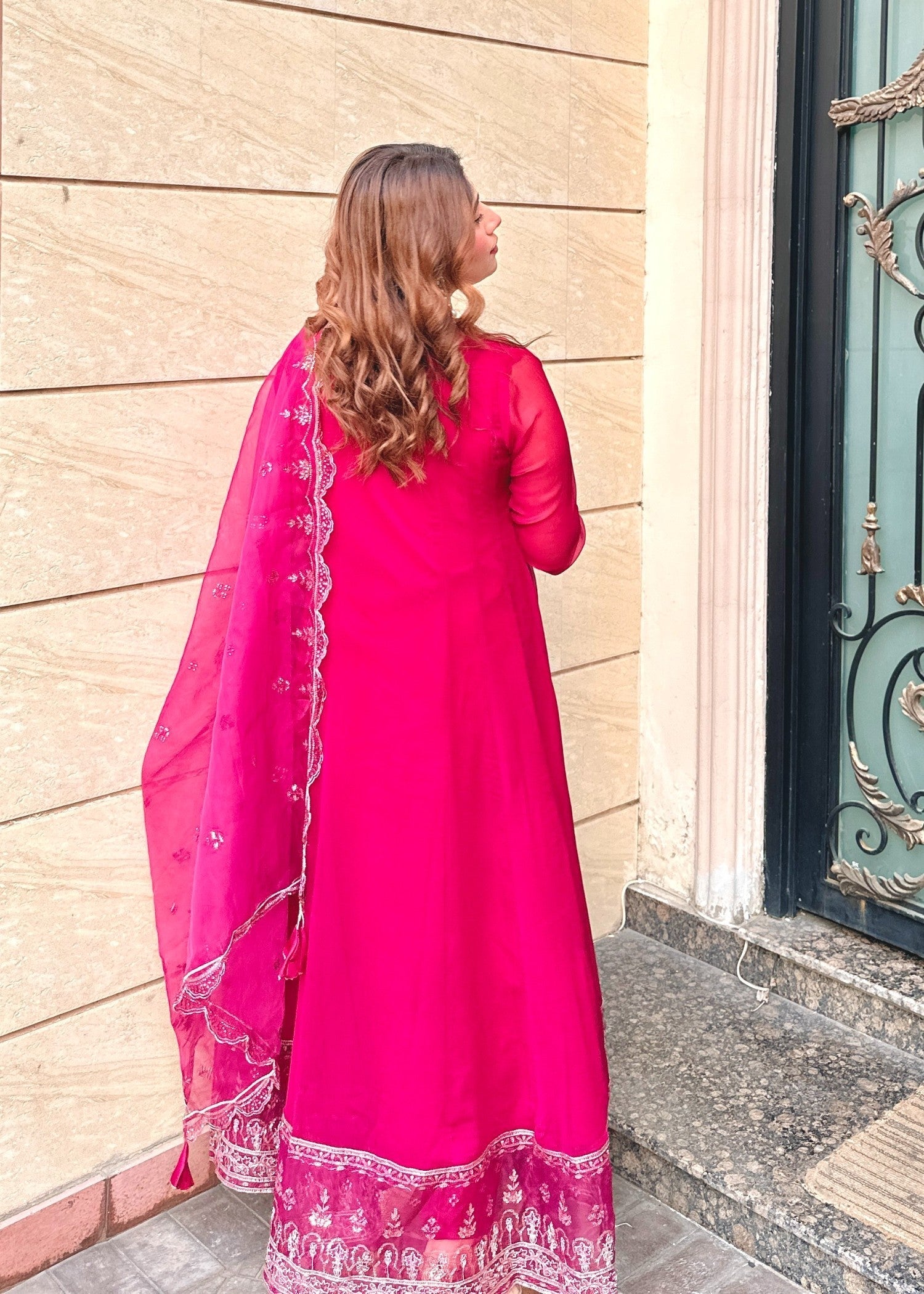 chiffon Maxi in Magenta