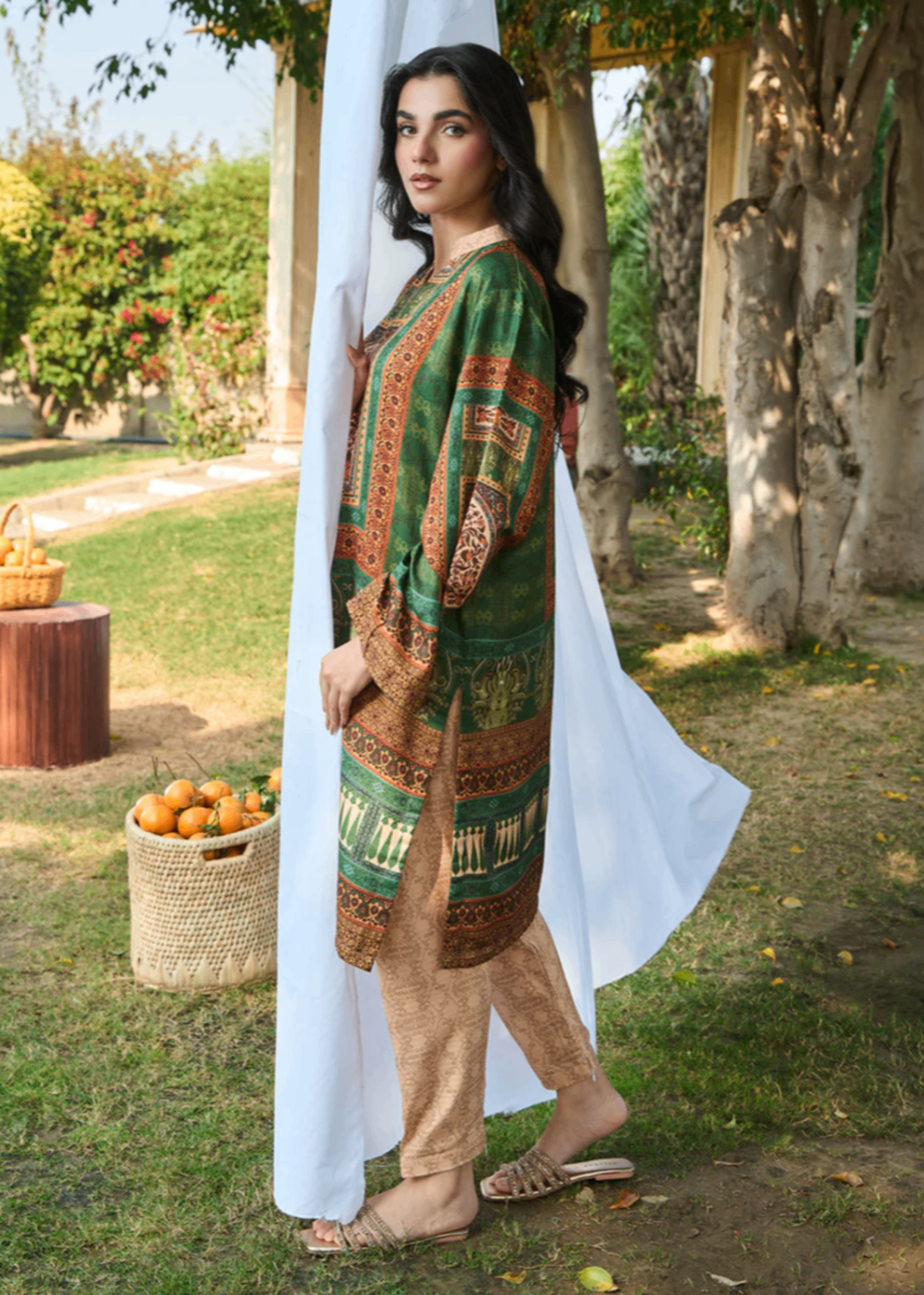 wool Kurta Set in Multi