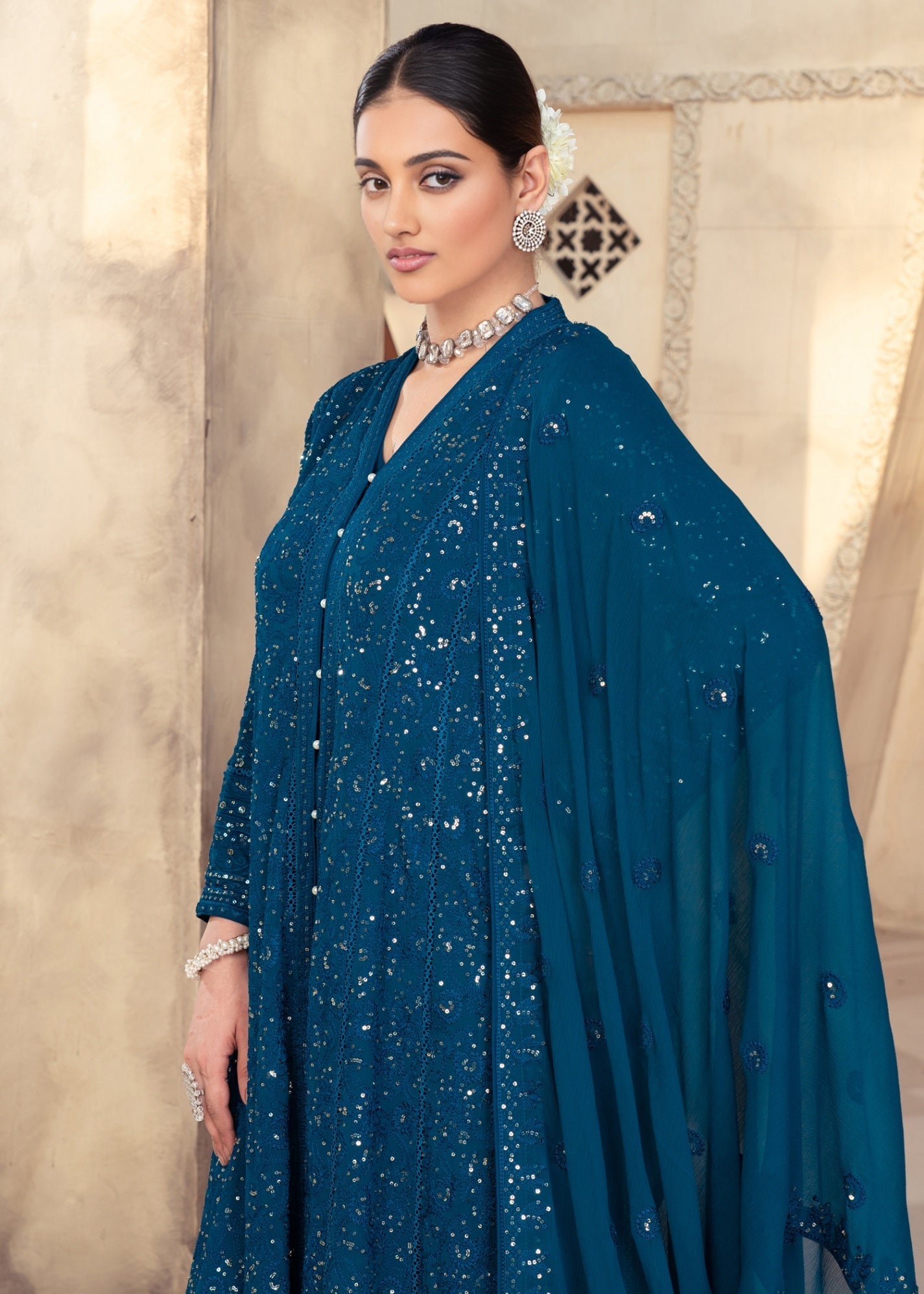 chiffon Maxi in Teal