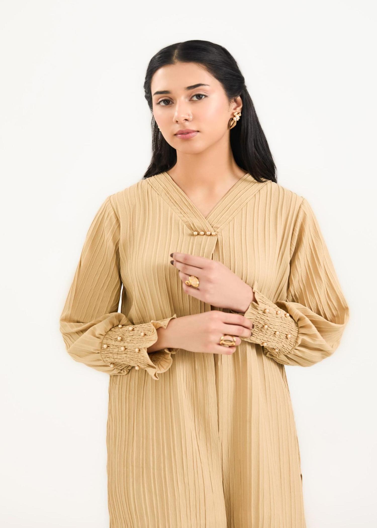 polycotton Co Ord Sets in Tan brown