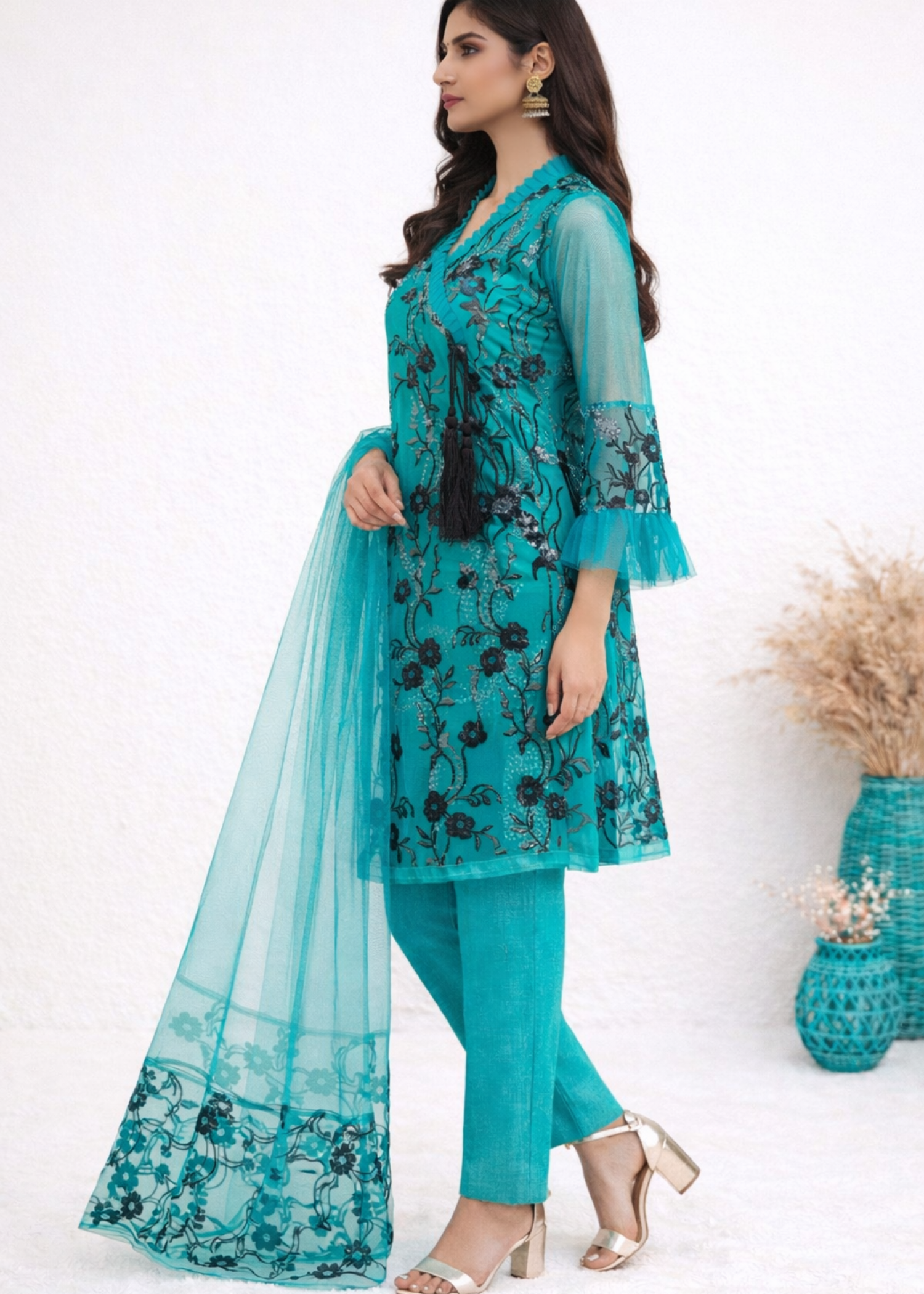 net Angrakha in Pine green