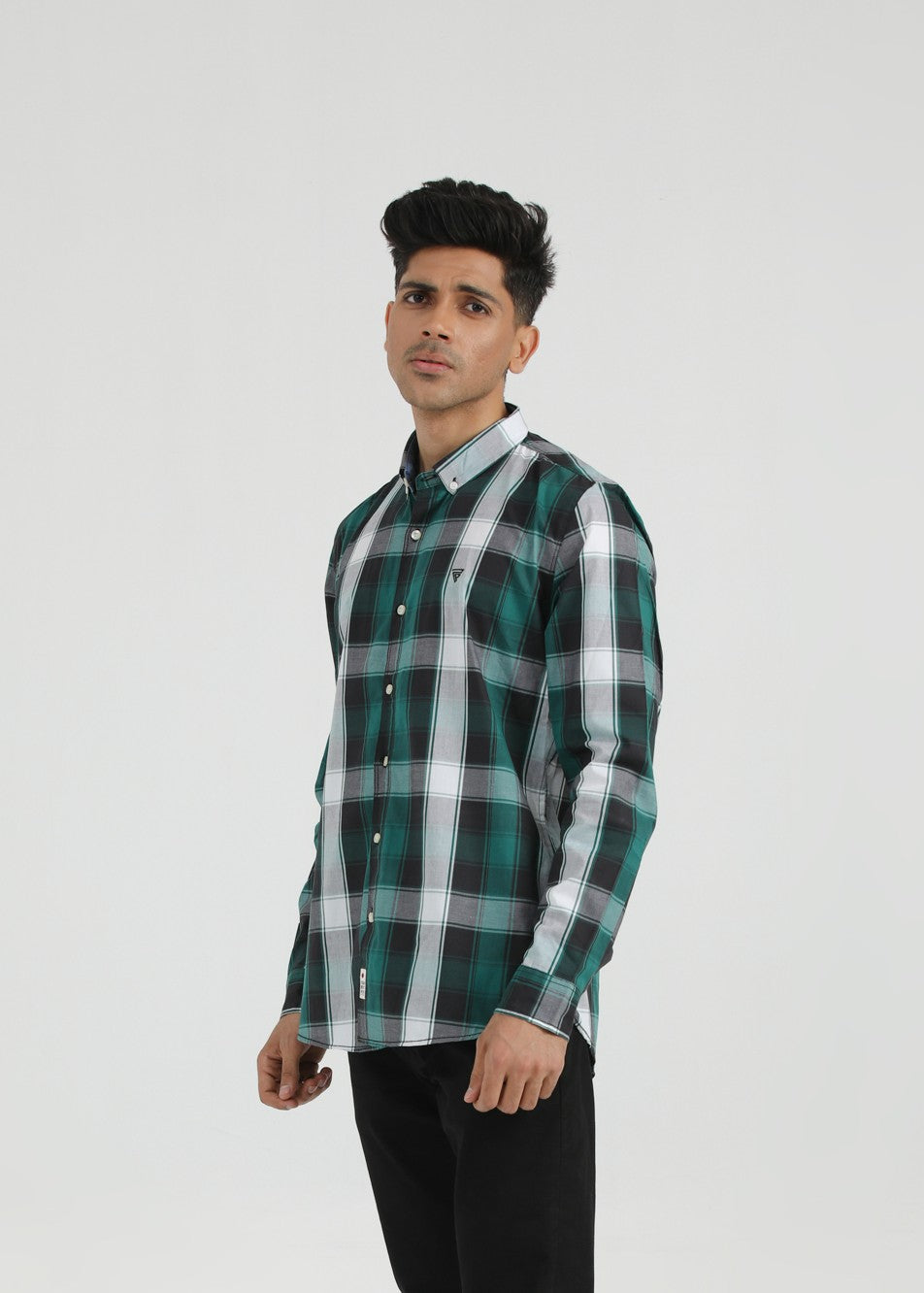 cotton Casual Shirt in Green