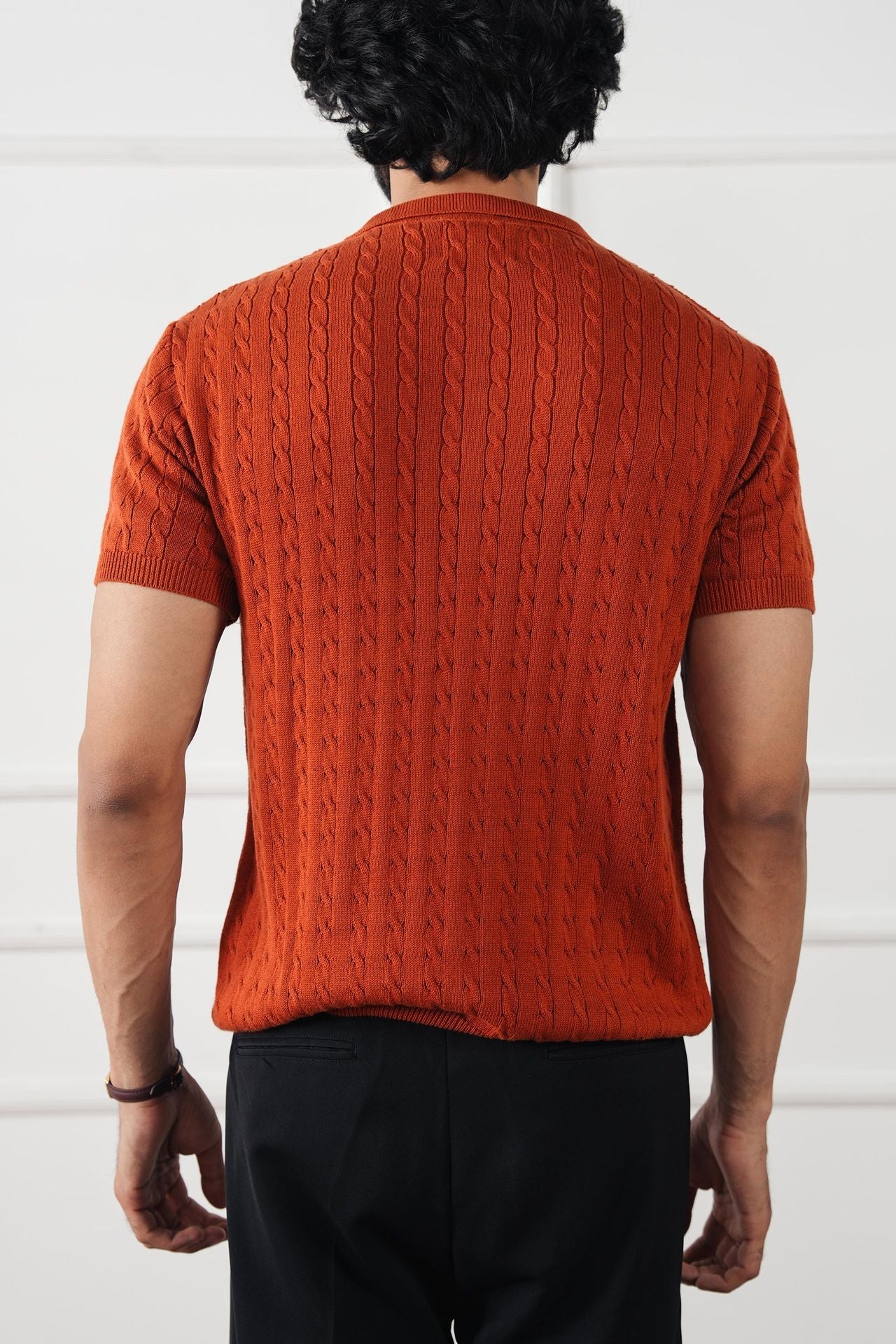 cotton jersey Polo Shirt in Pumpkin orange