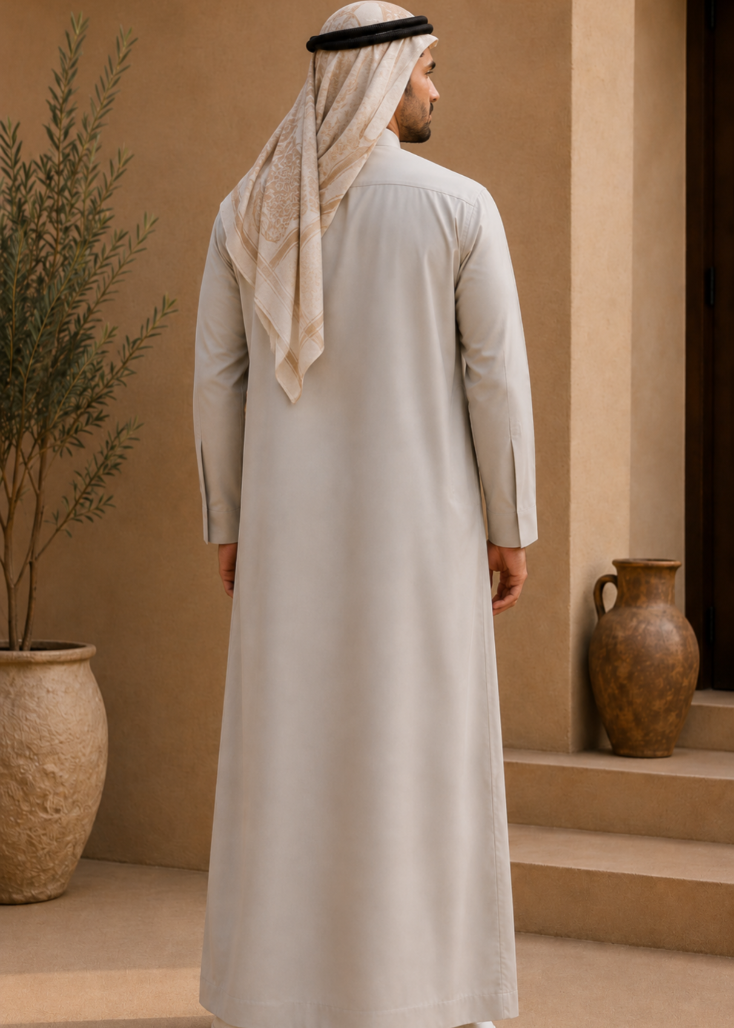 wash & wear Kurta in Grey by Noor E Zehra.Store