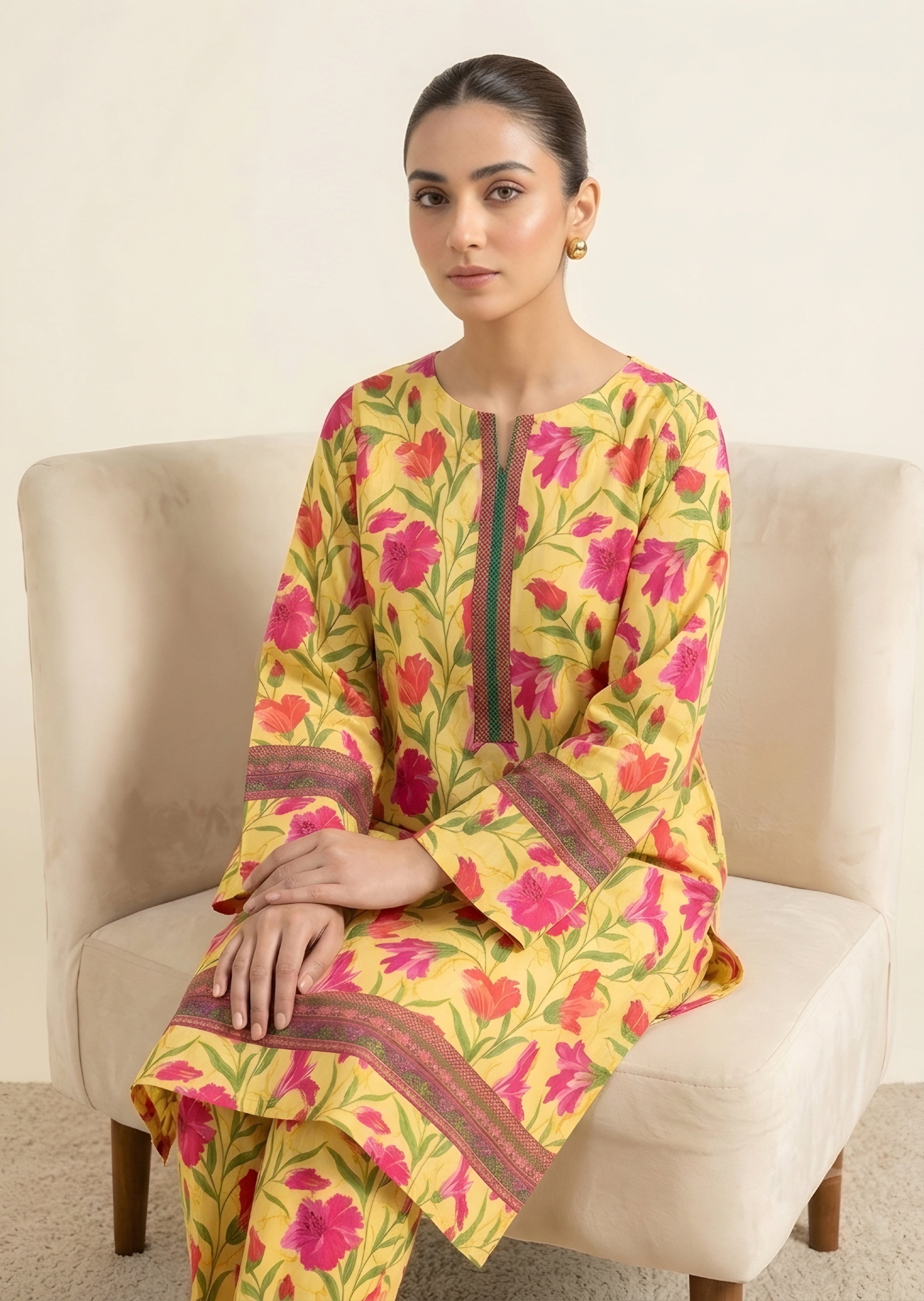 lawn Co Ord Sets in Mellow yellow