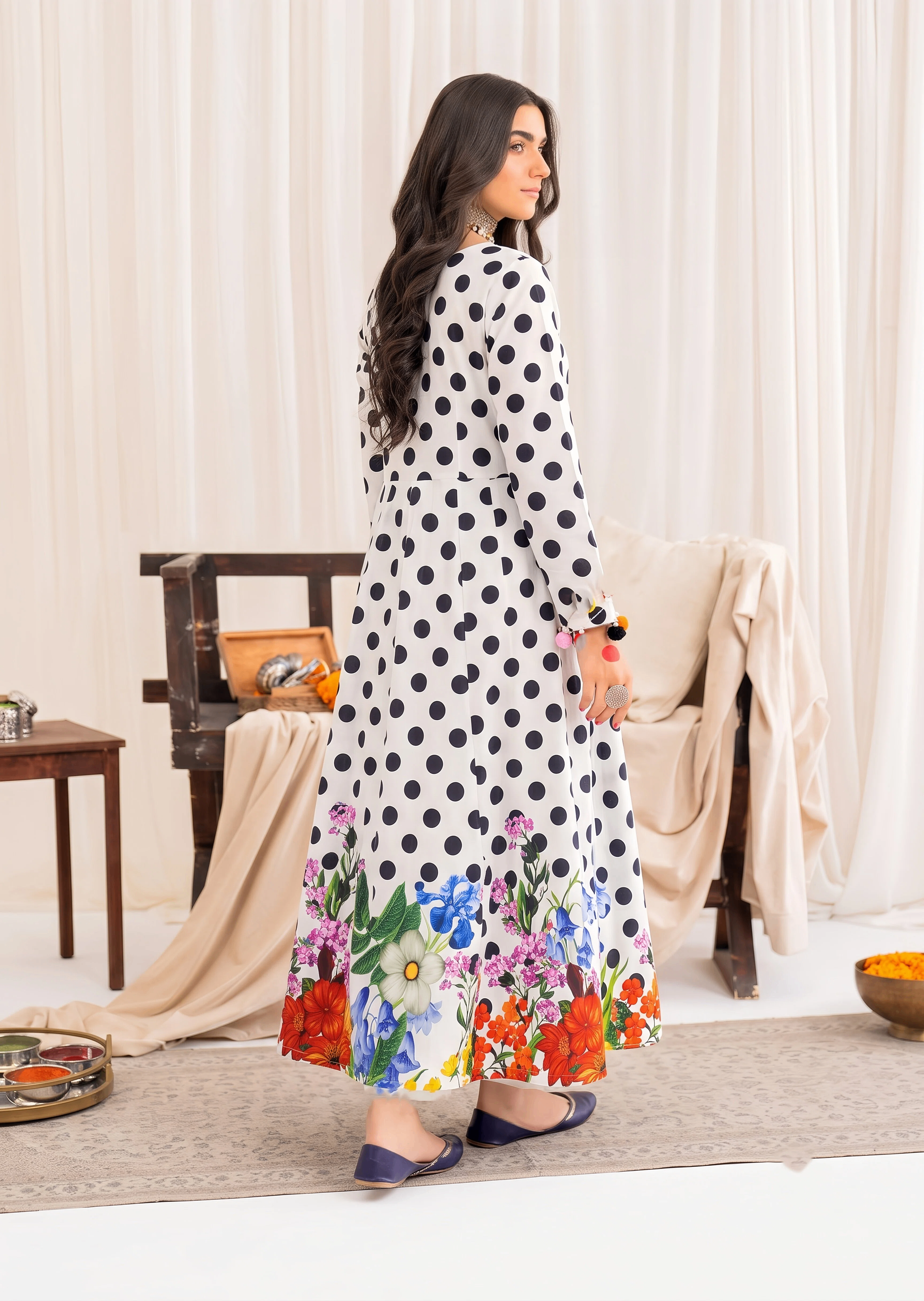 crepe silk Maxi in White