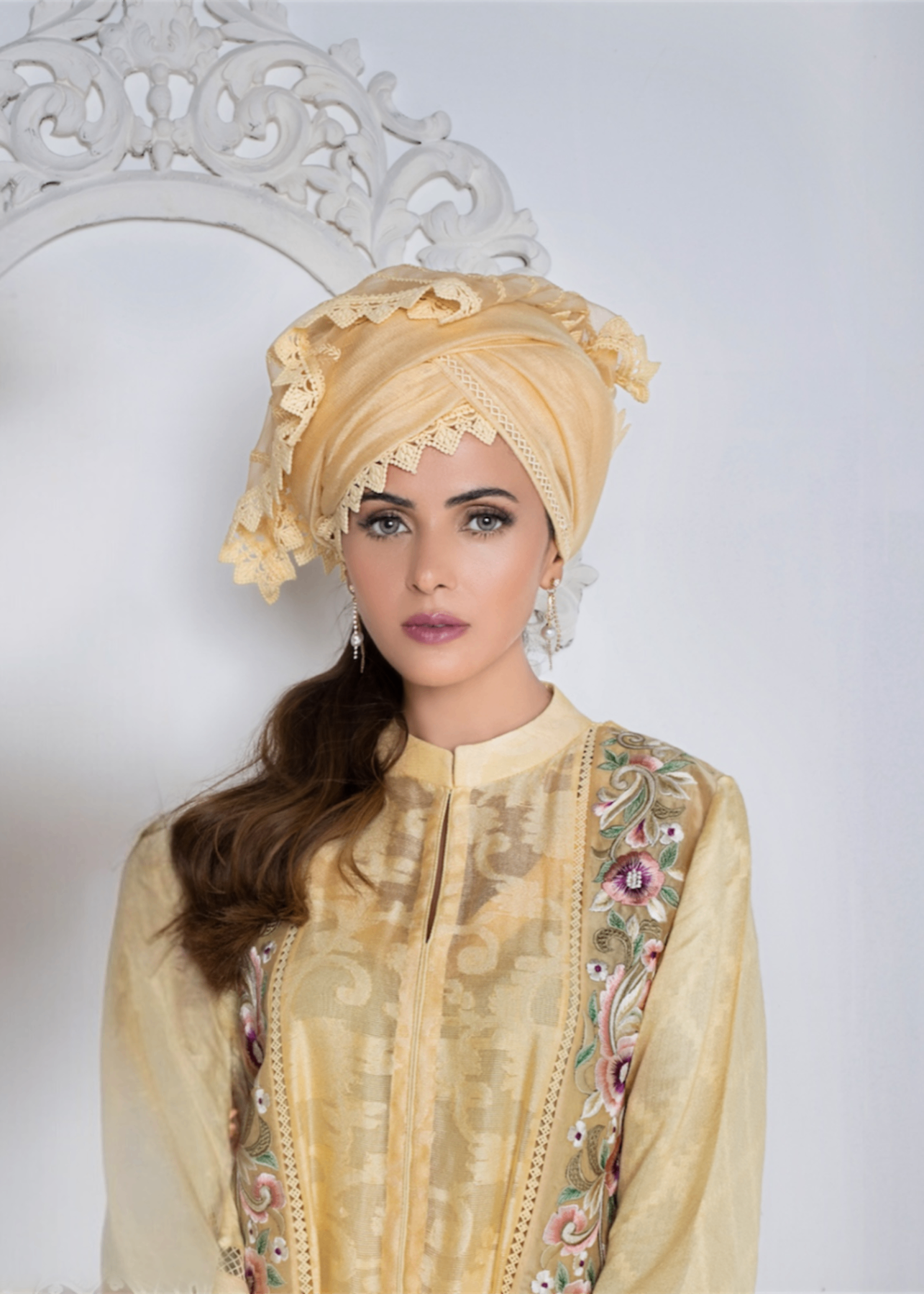 khaddi net Kurti in Mellow yellow
