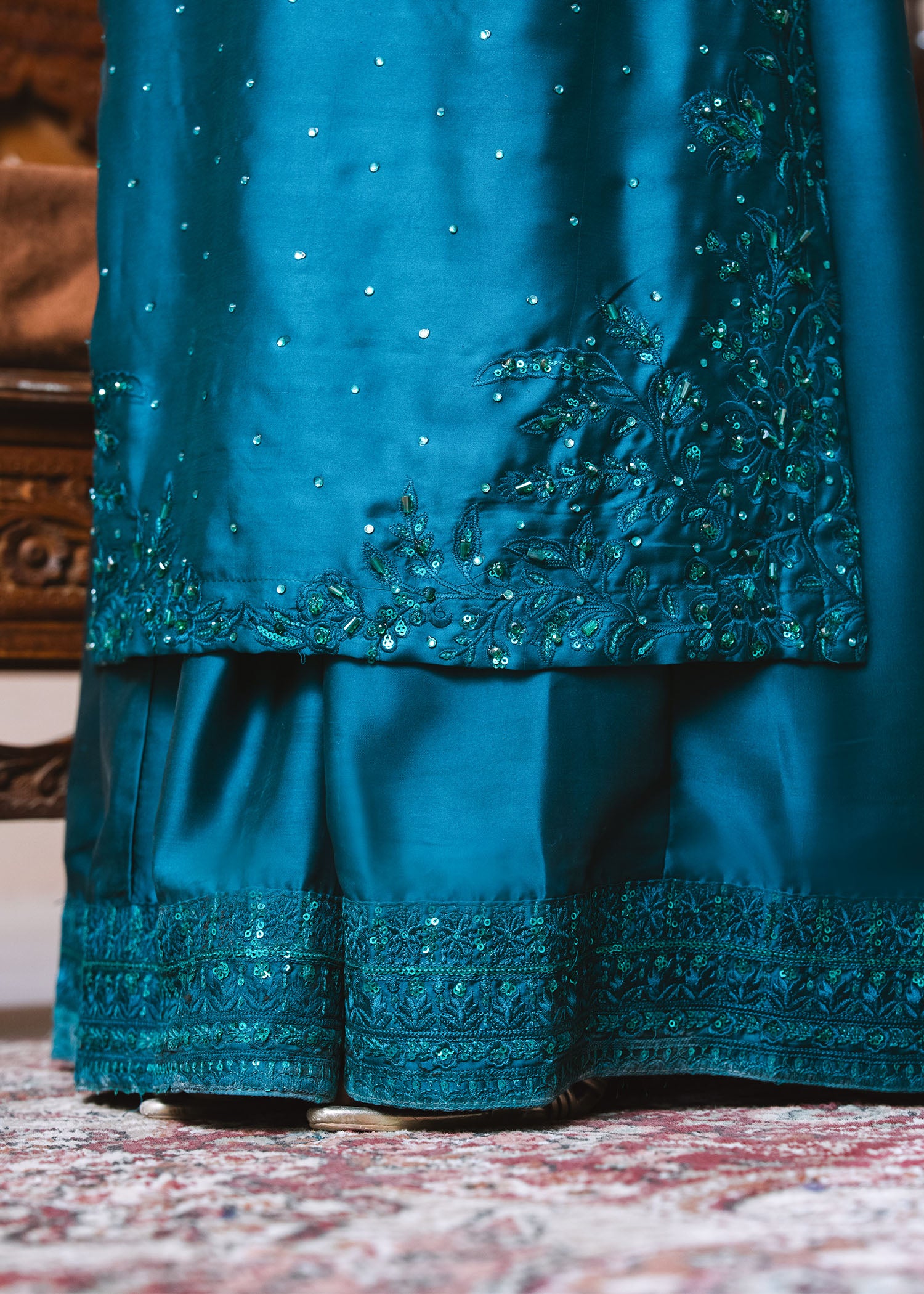 charmuse/shamooz Kurta Set in Ocean blue