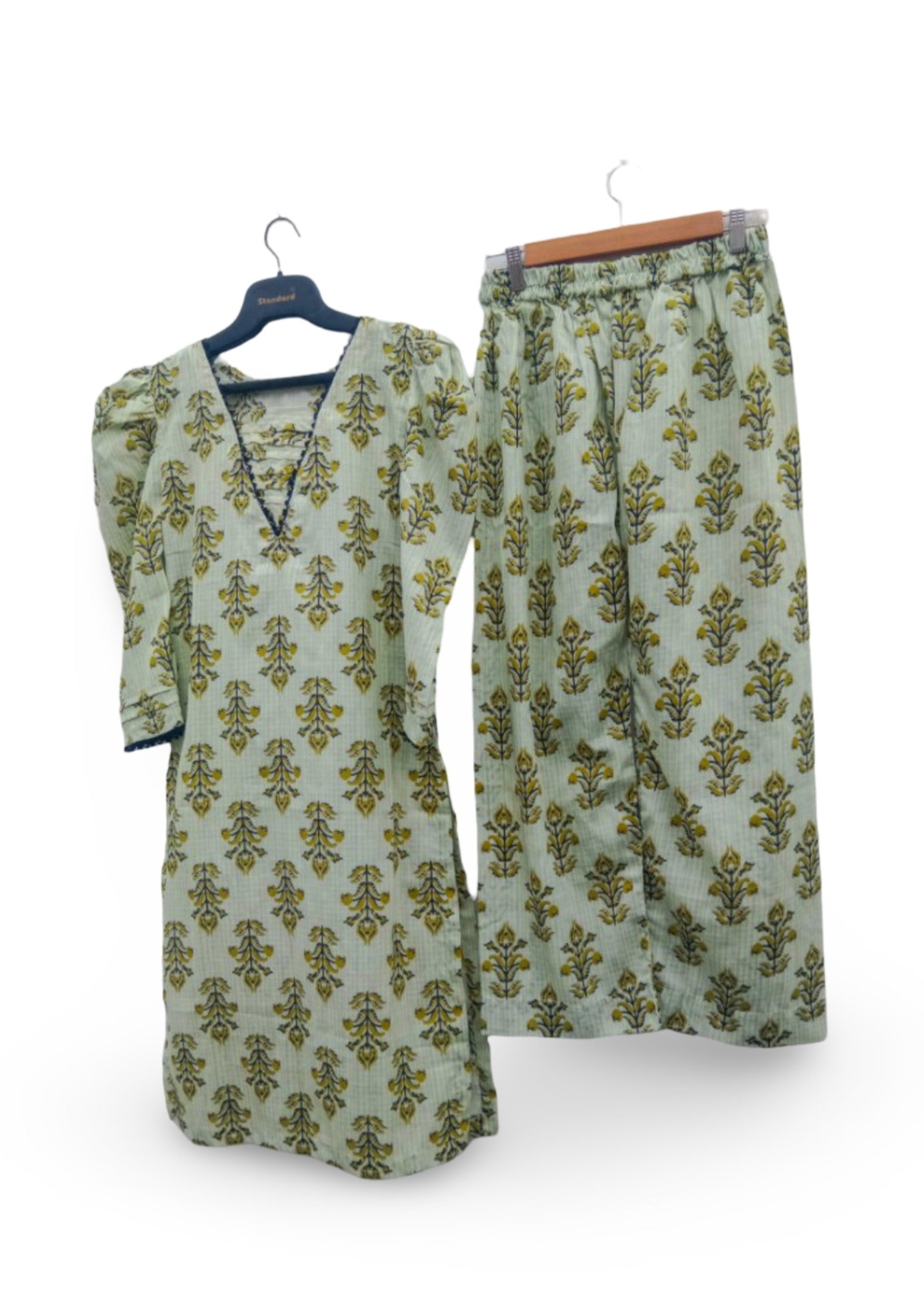 textured lawn Co Ord Sets in Tea green