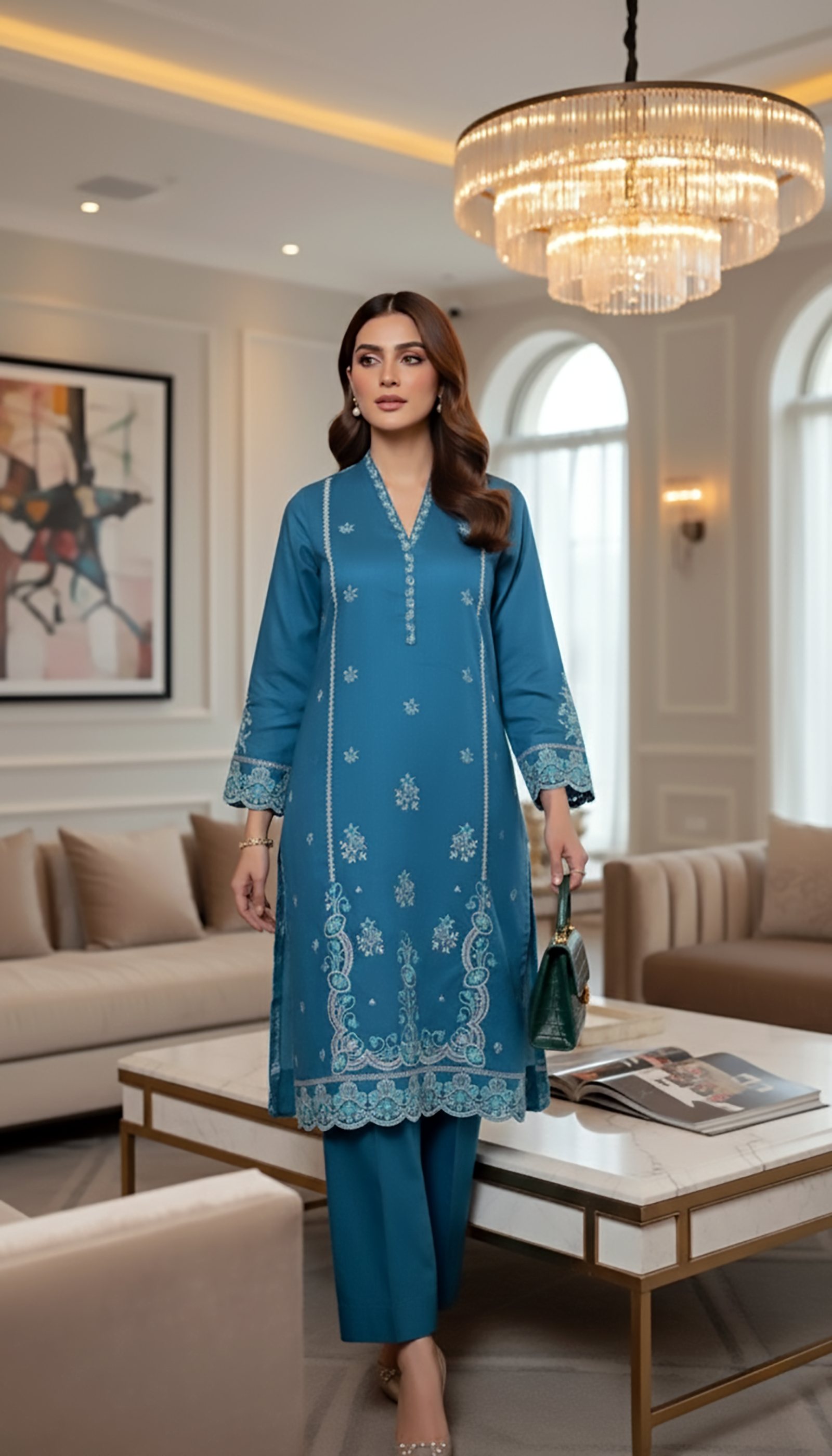 wool Unstitched in Blue