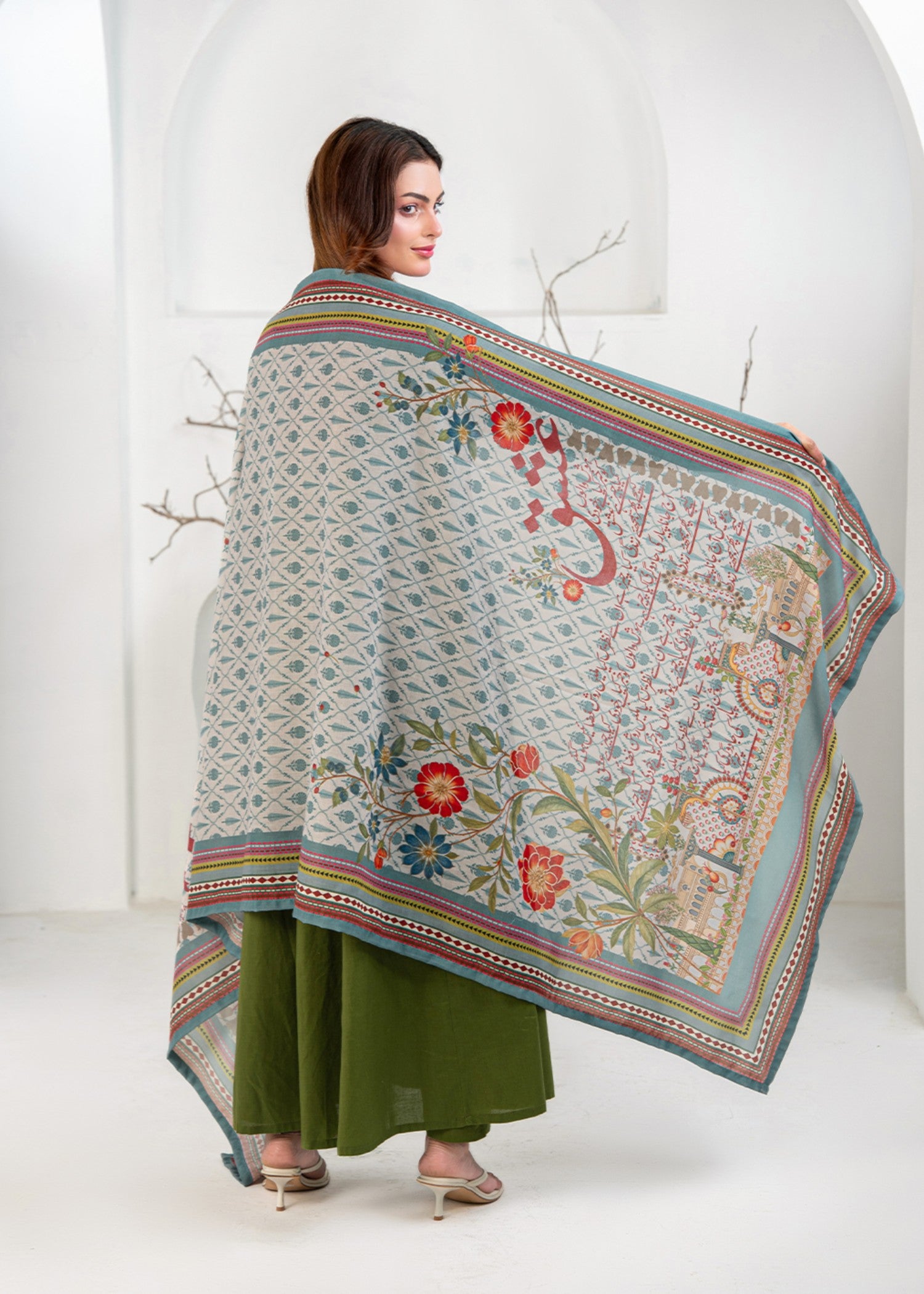 Dupatta in Multi Color by - Trendy Women Dupatta MYX9126
