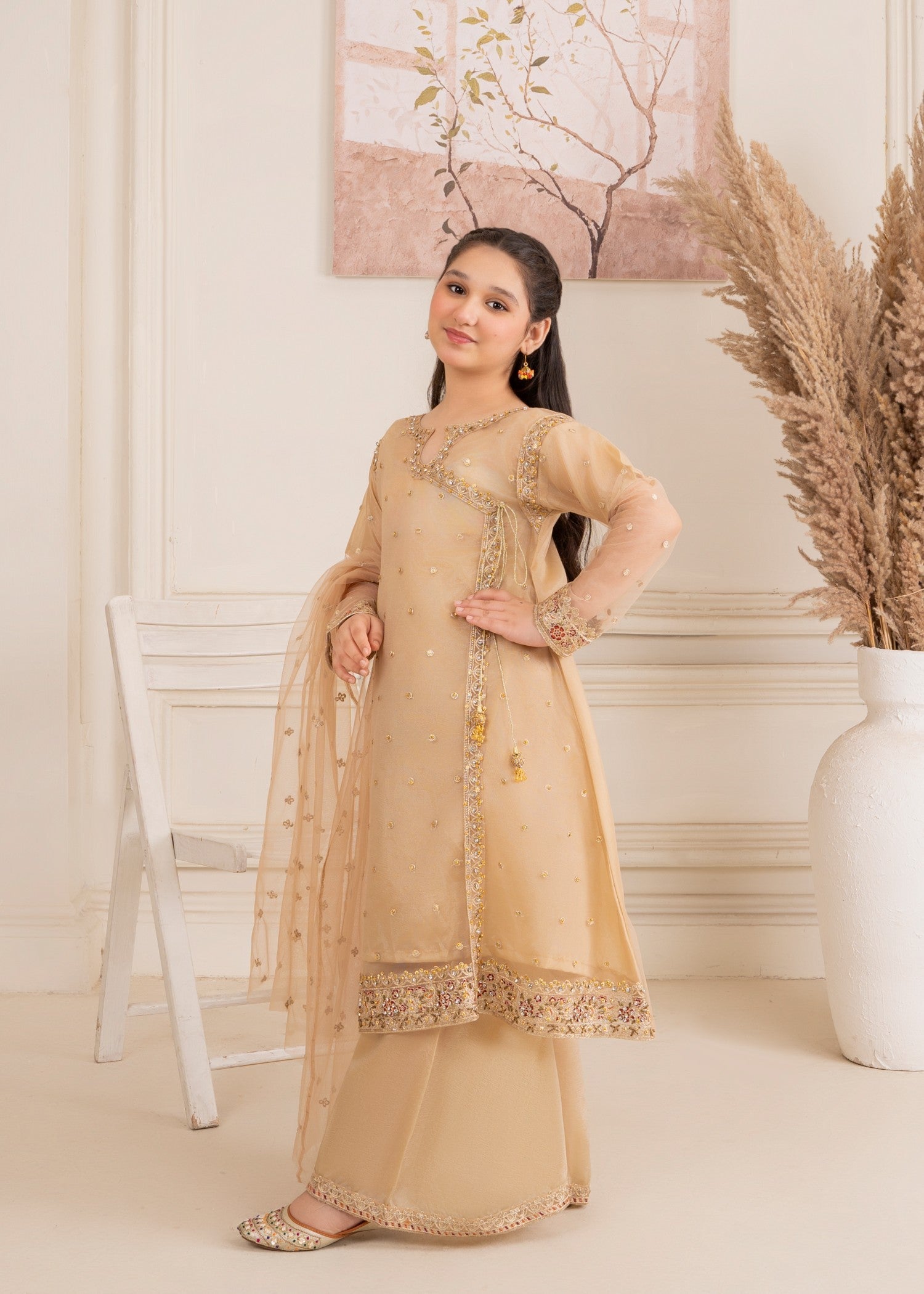net Angrakha in Beige