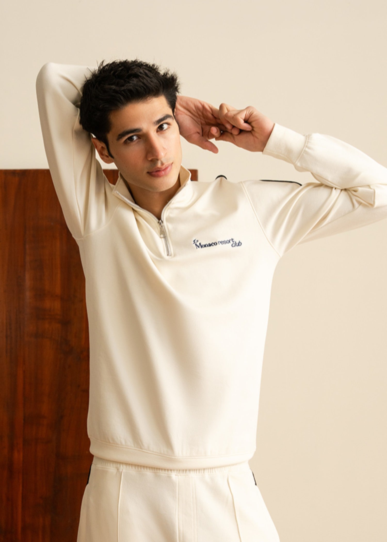 cotton Sweatshirt in Off-white