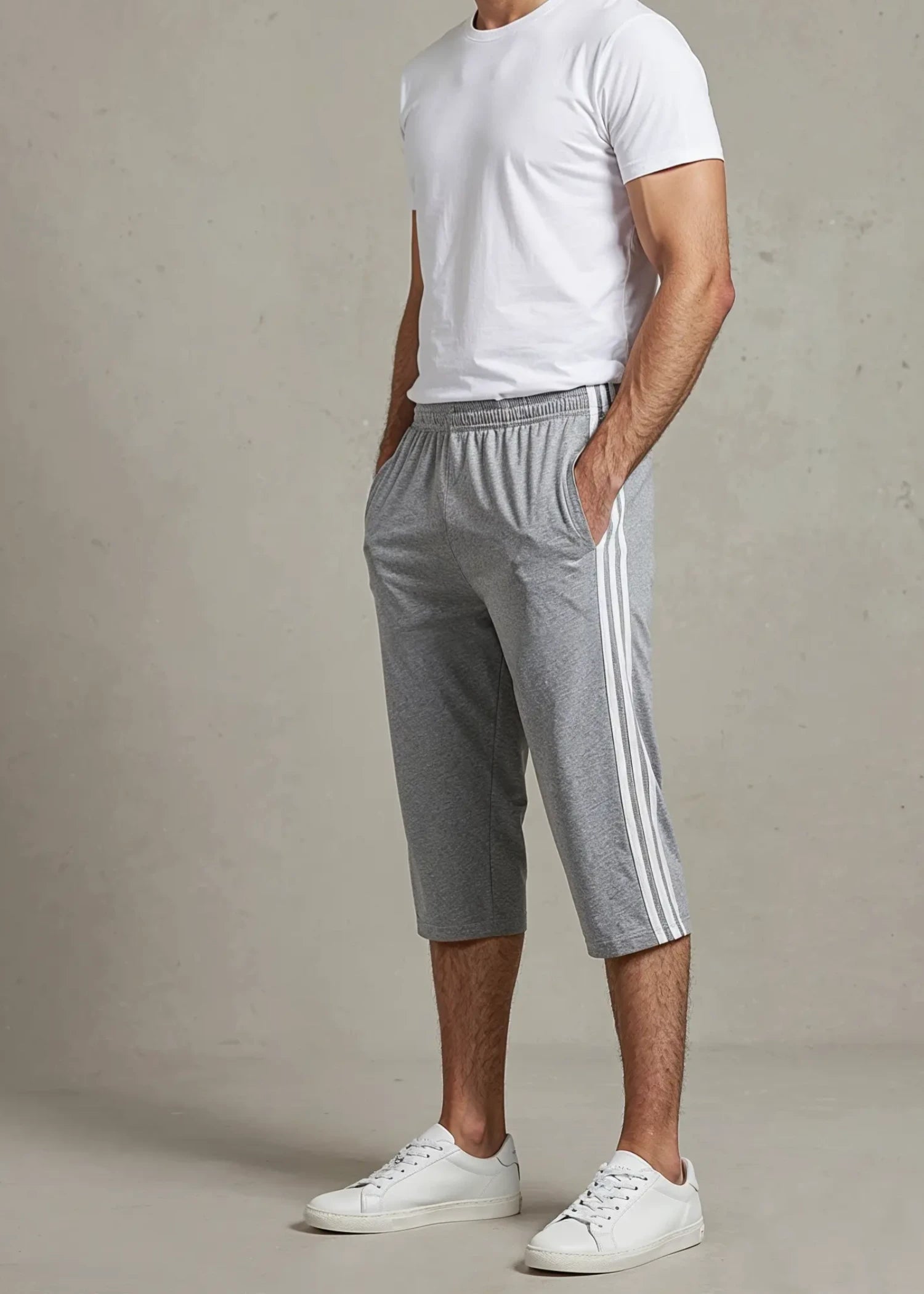 cotton jersey Shorts in Grey