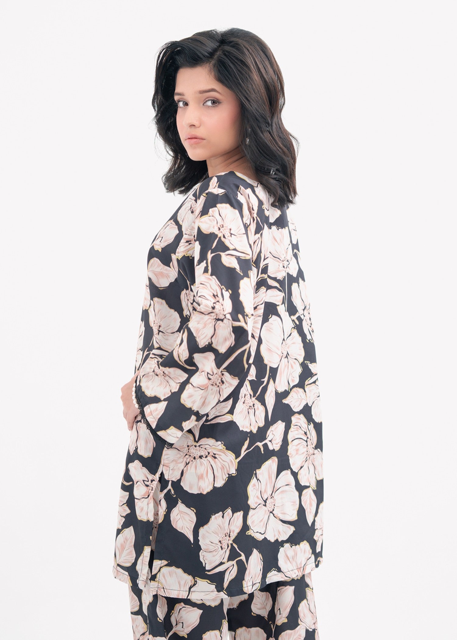 crepe Co Ord Sets in Pastel grey