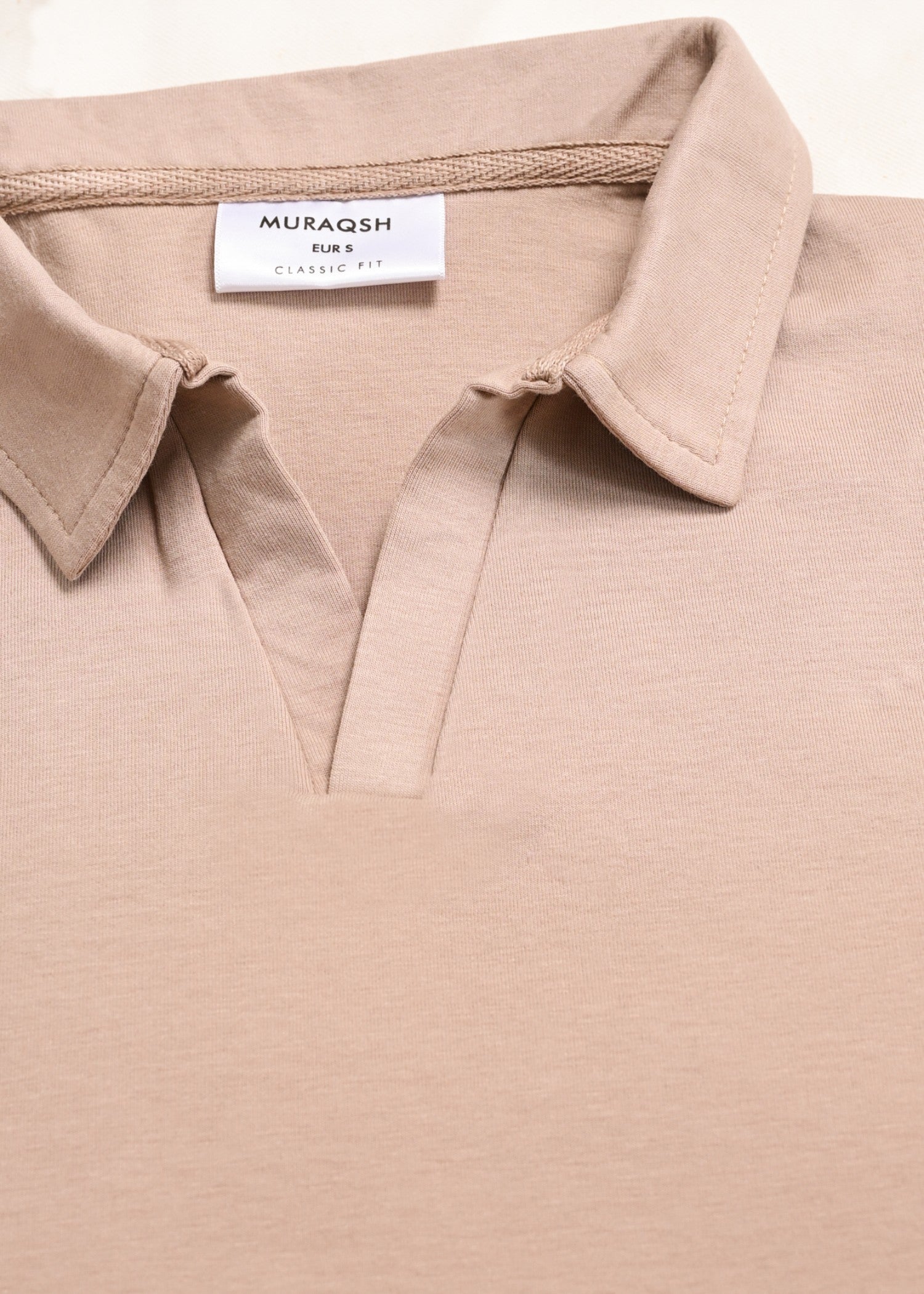 interlock knit Polo Shirt in Tea rose pink