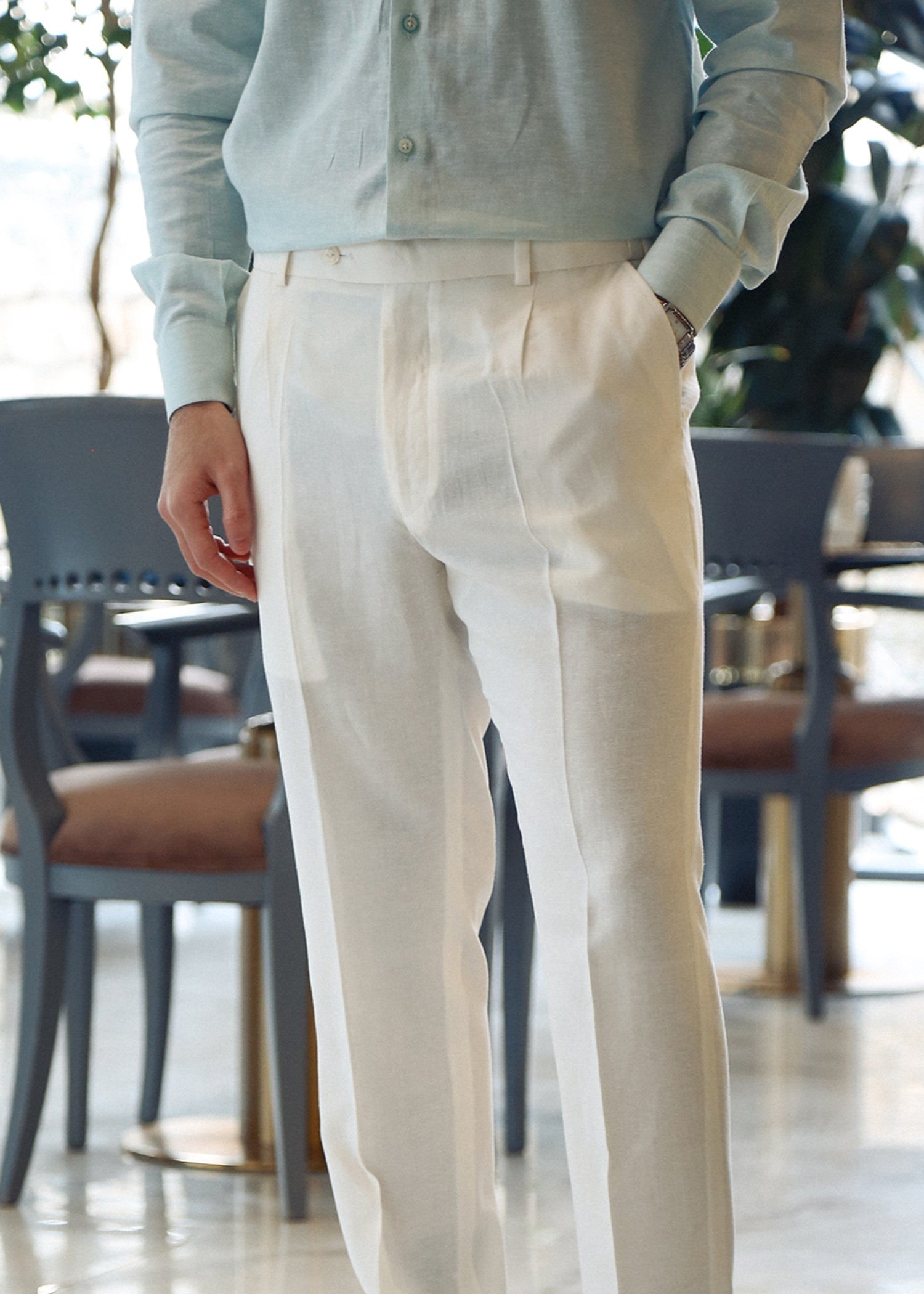 cotton Casual Shirt in Sky