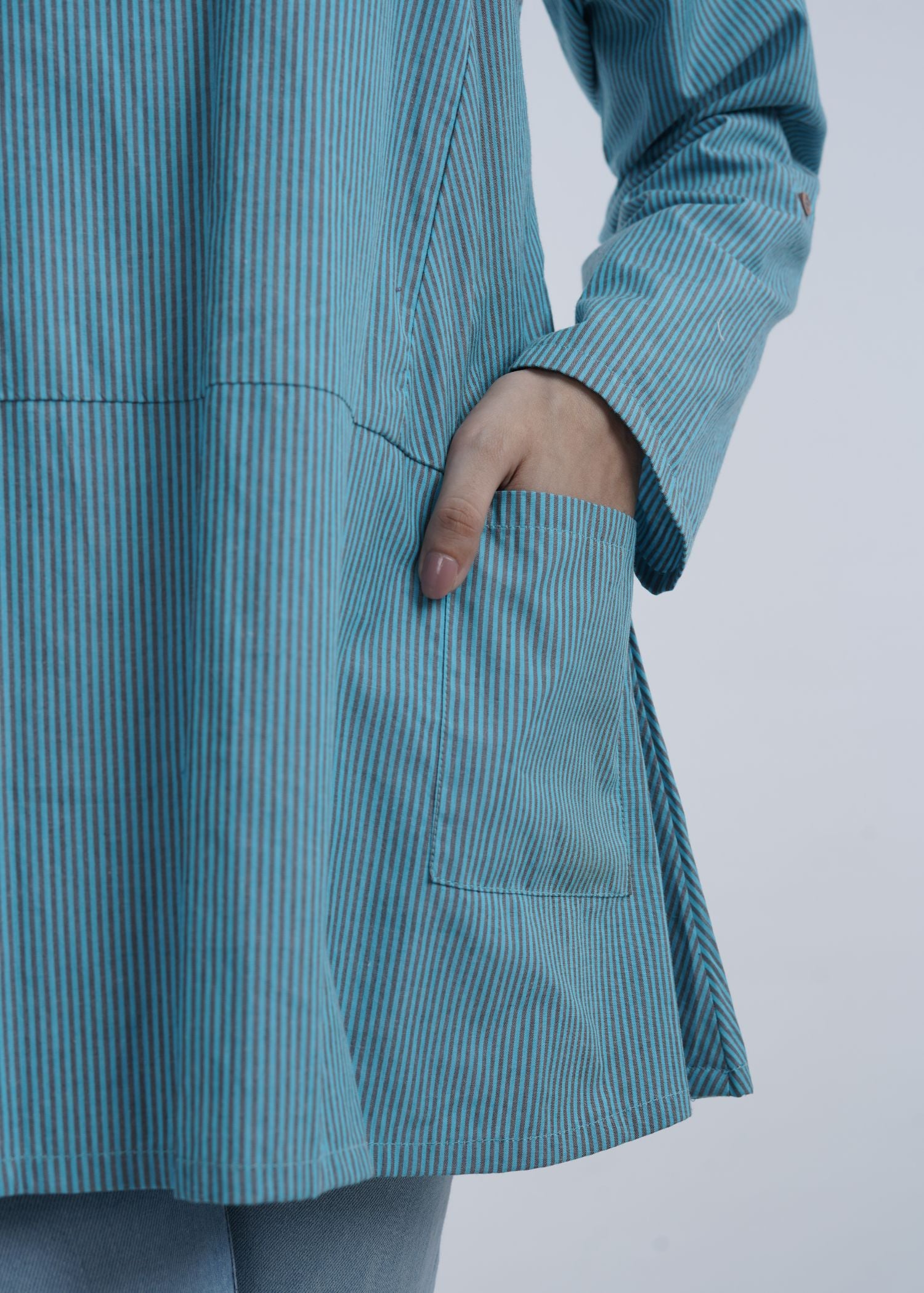 cotton Tunic in Aquamarine