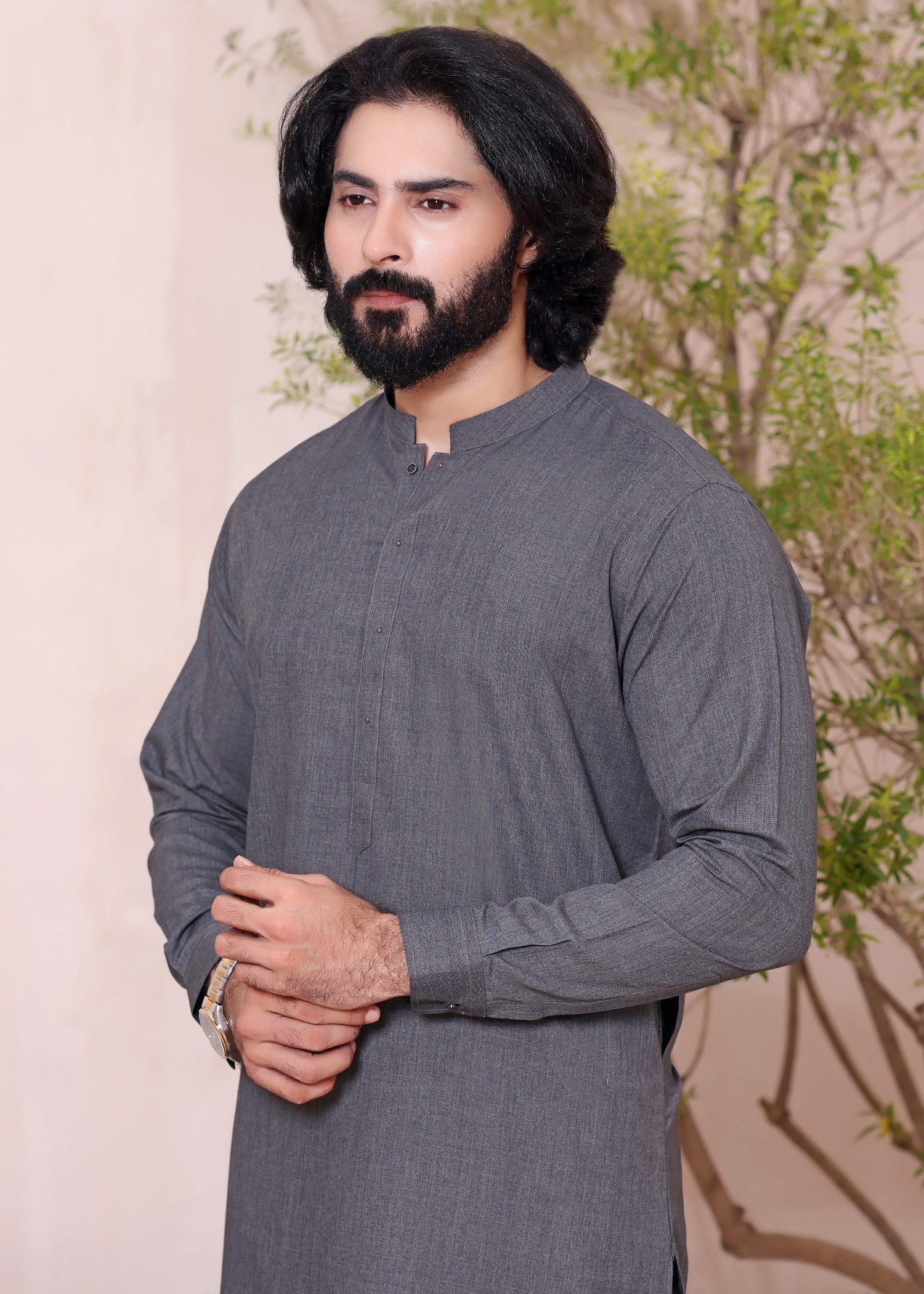 wash & wear Prince Coat in Grey