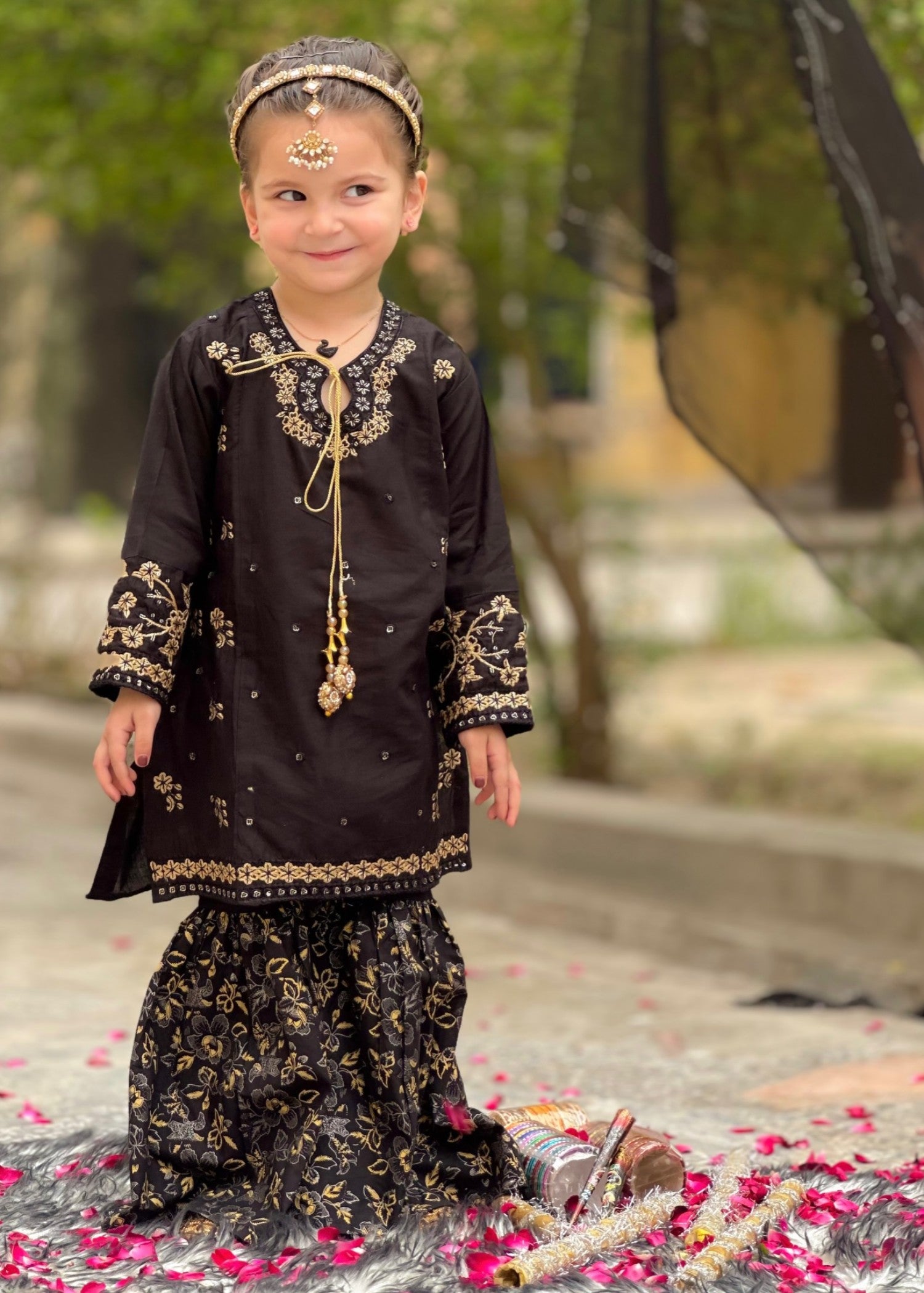 cotton Gharara in Pitch