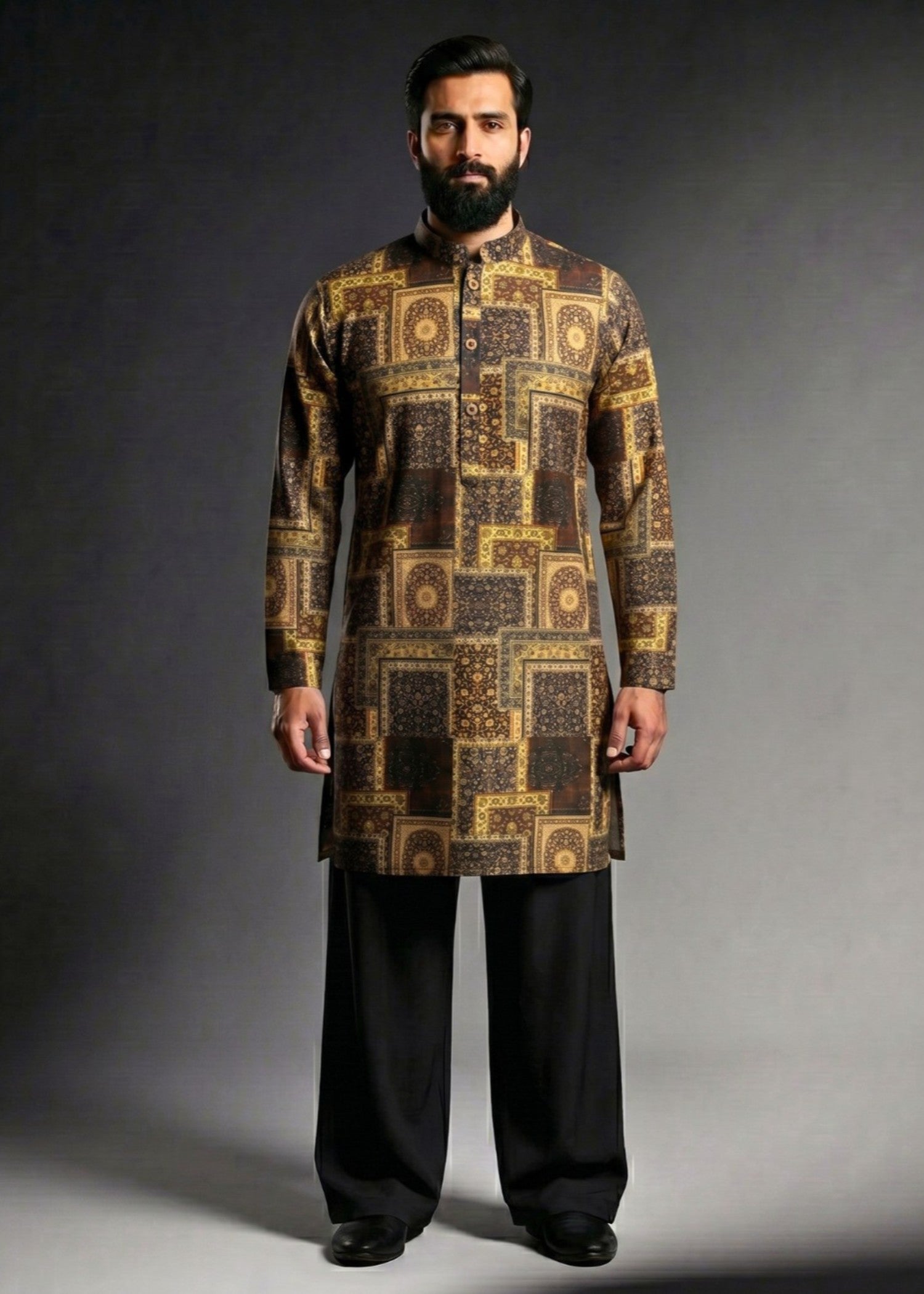 polyester Kurta in Multi