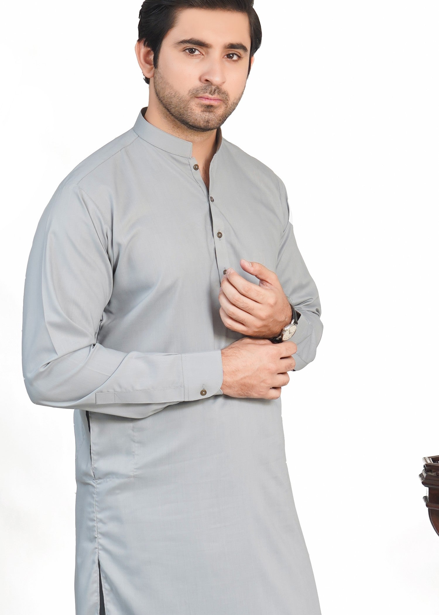 wash & wear Shalwar Kameez in Ash grey by Kafoor Clothing