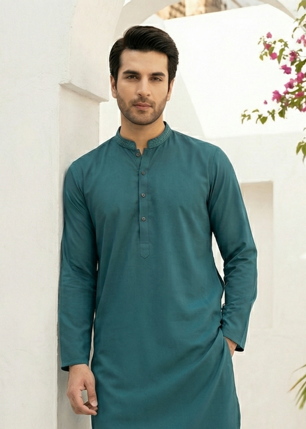 wash & wear Kurta in Green