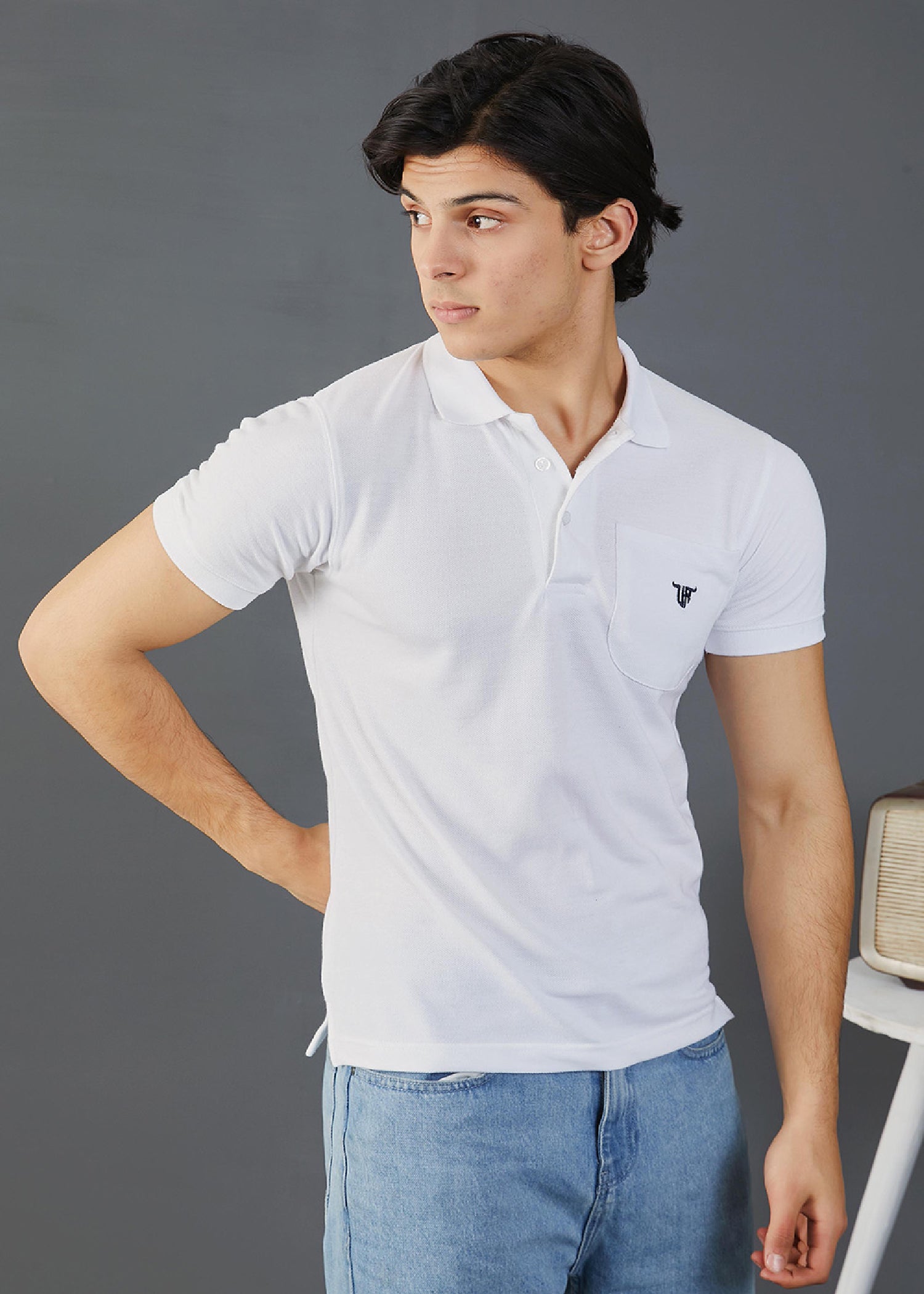 porque/pique Polo Shirt in White