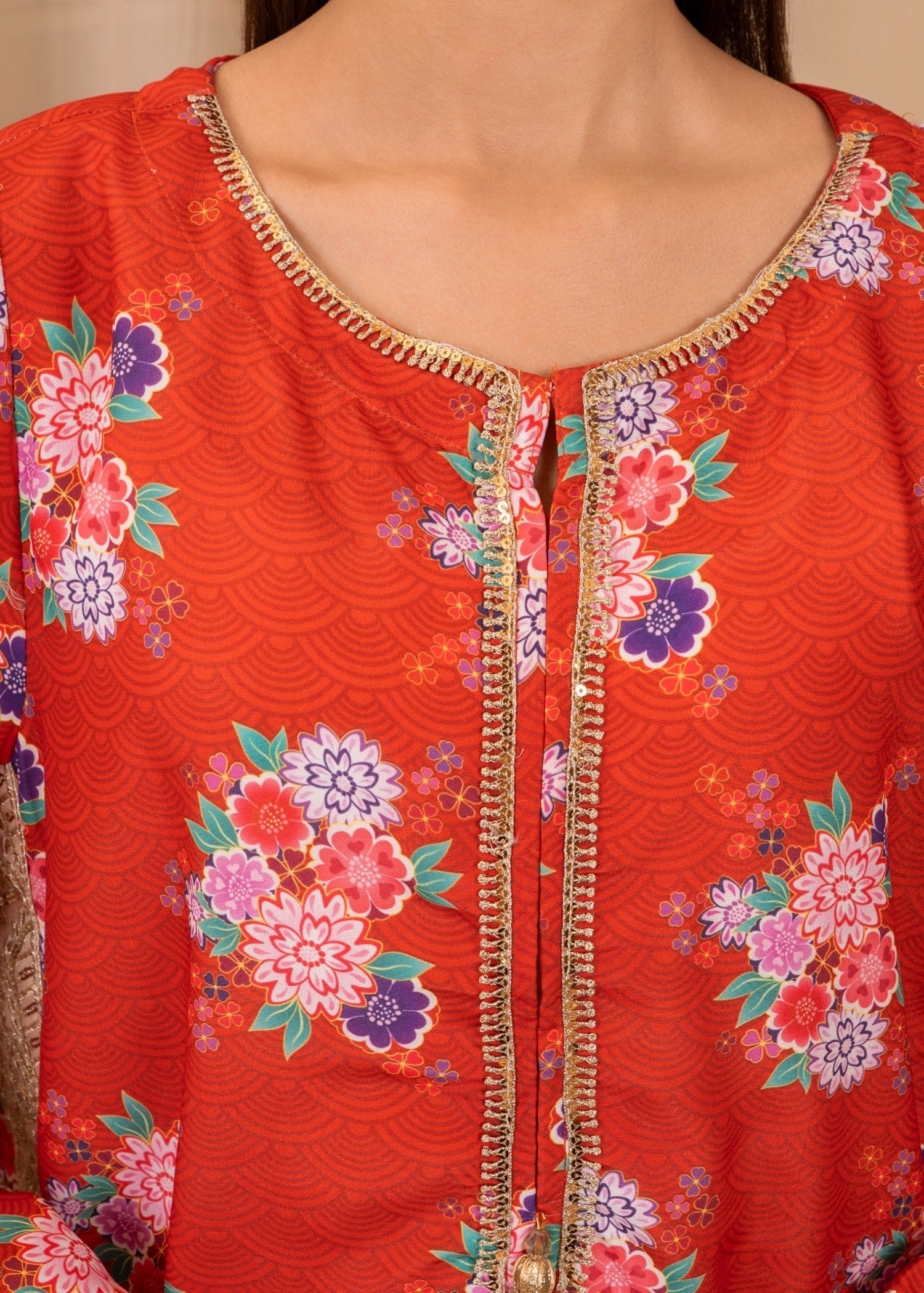 cambric cotton Co Ord Sets in Rust red