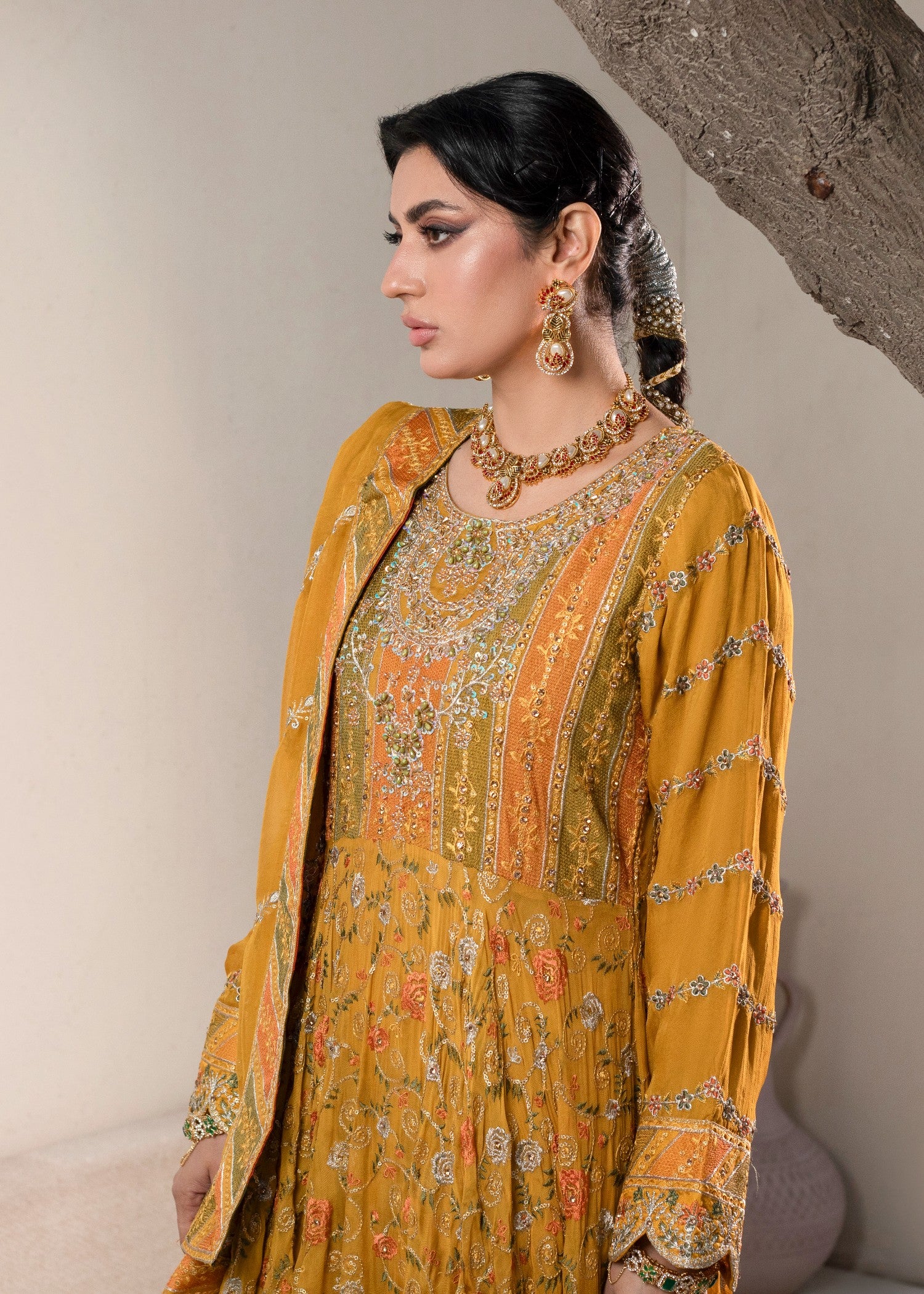 chiffon Maxi in Mari gold