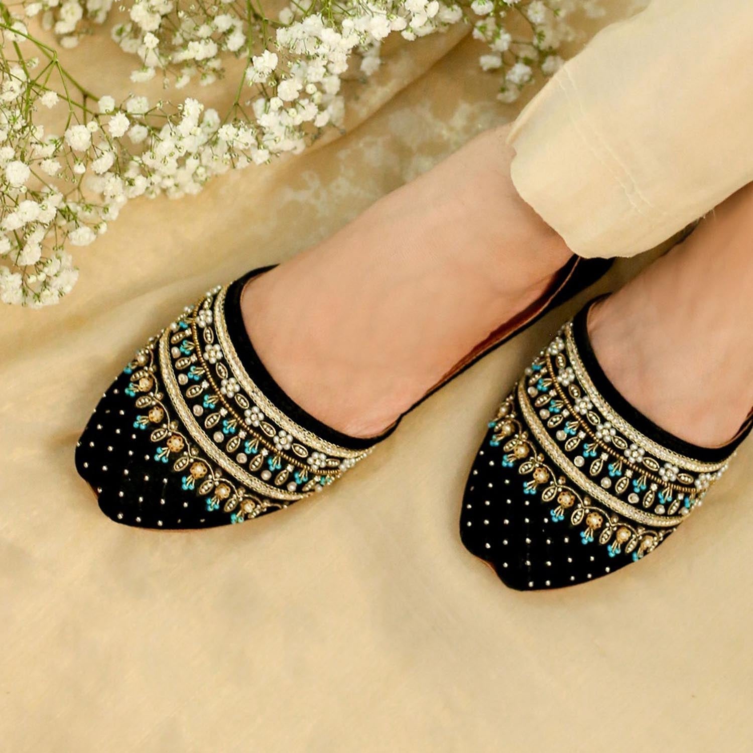 Khussa in Black by - High Quality Women Khussa KAA1986