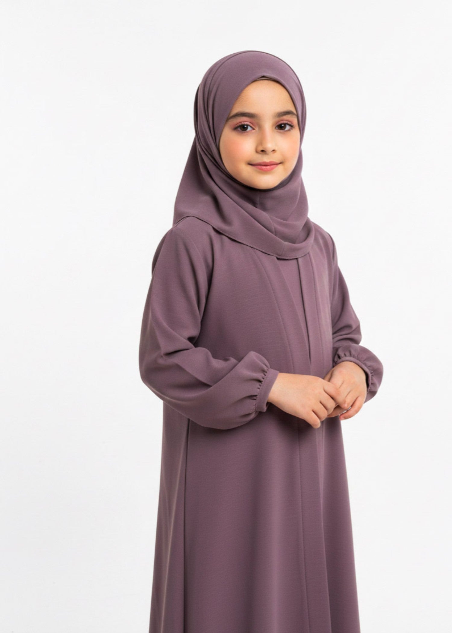 nidha Abaya in Mauve pink