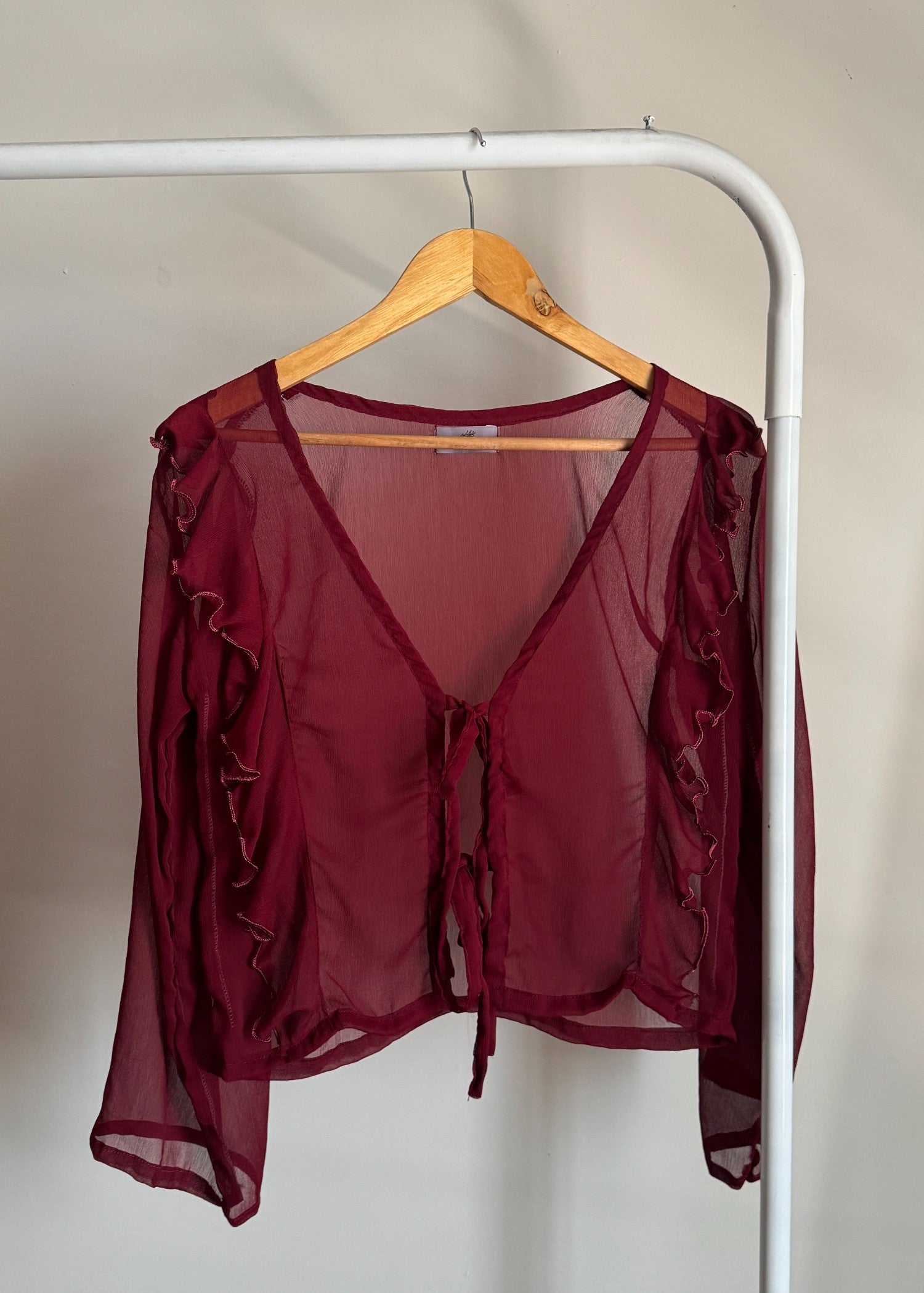 crinkle Top in Maroon