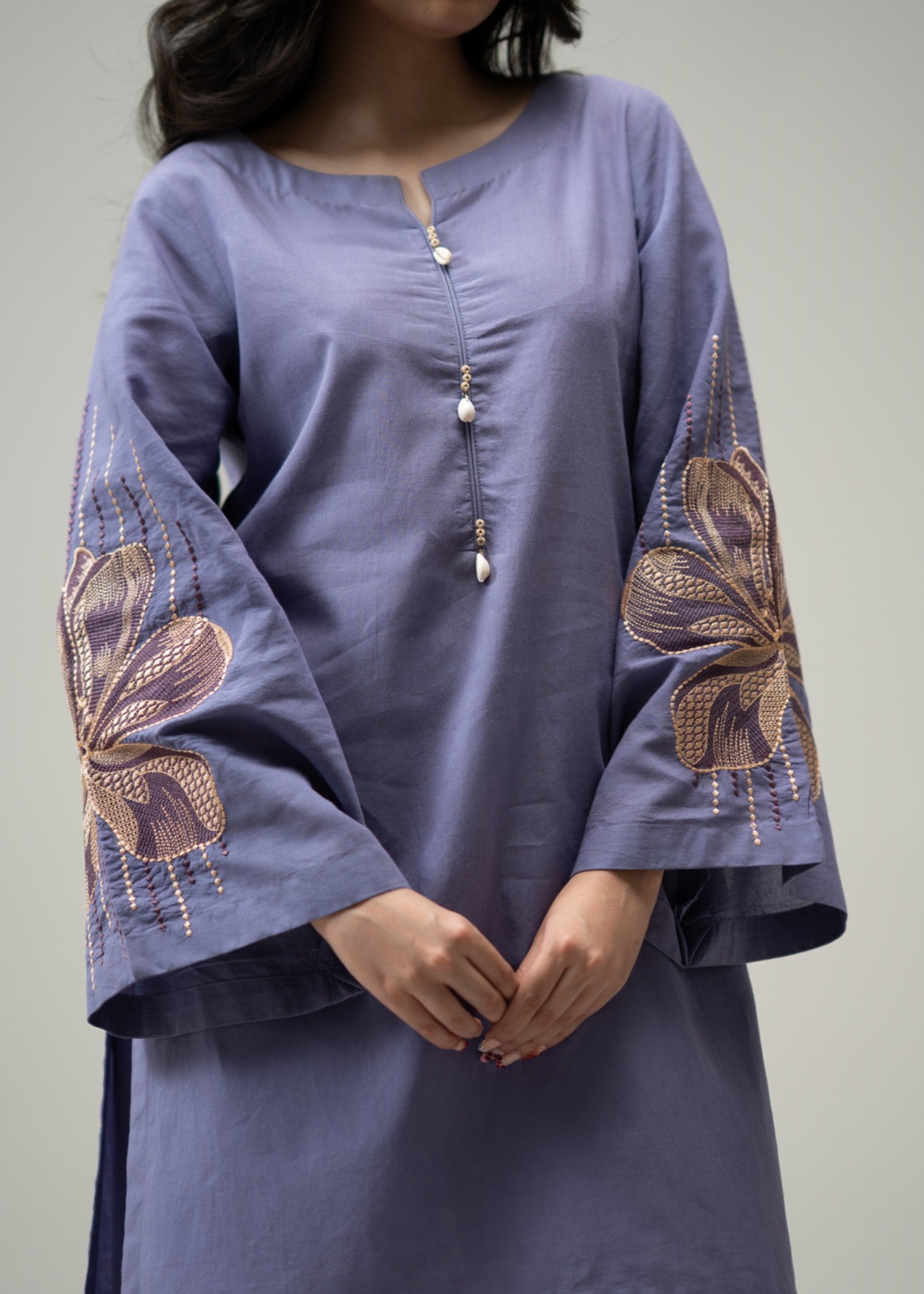 pure cotton Co Ord Sets in Heathered lilac