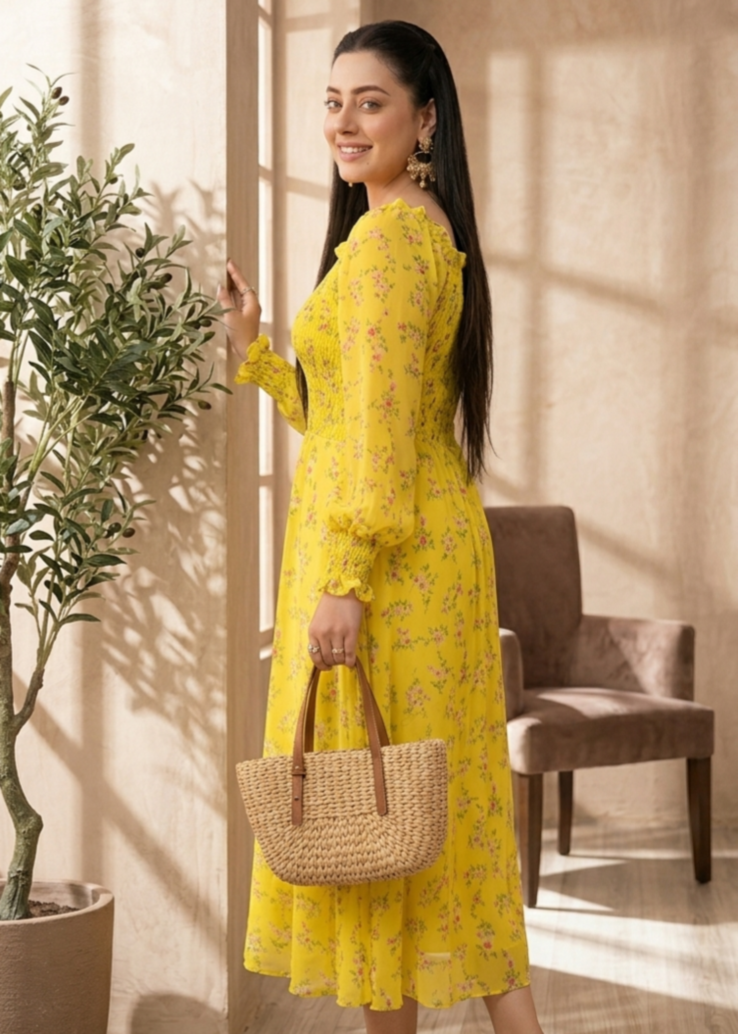 chiffon Maxi in Yellow