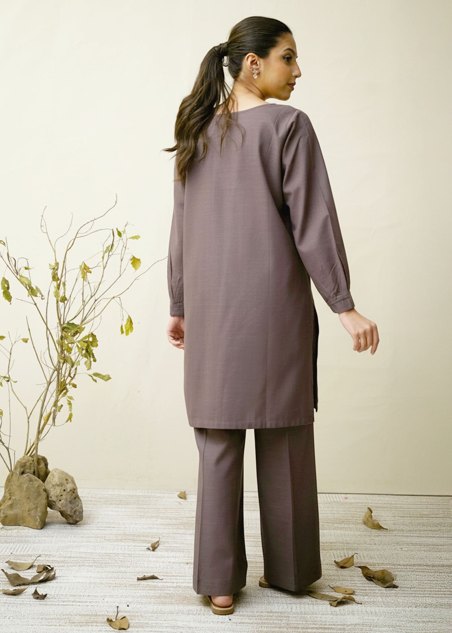 khaddar Co Ord Sets in Brown