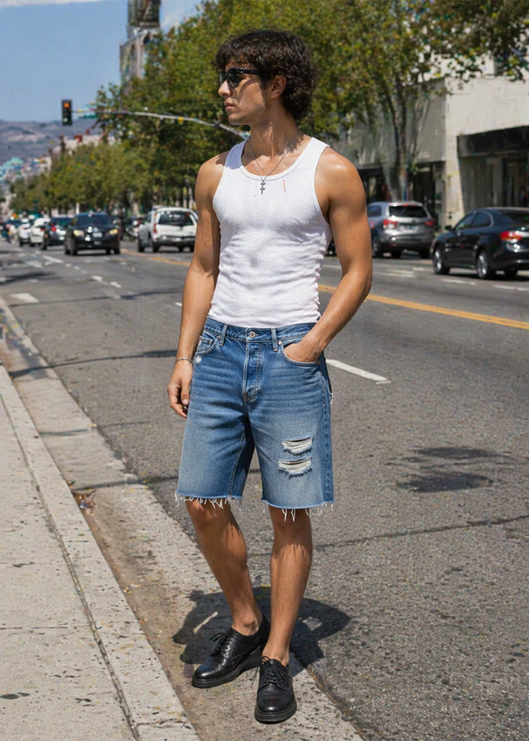 denim Shorts in Blue