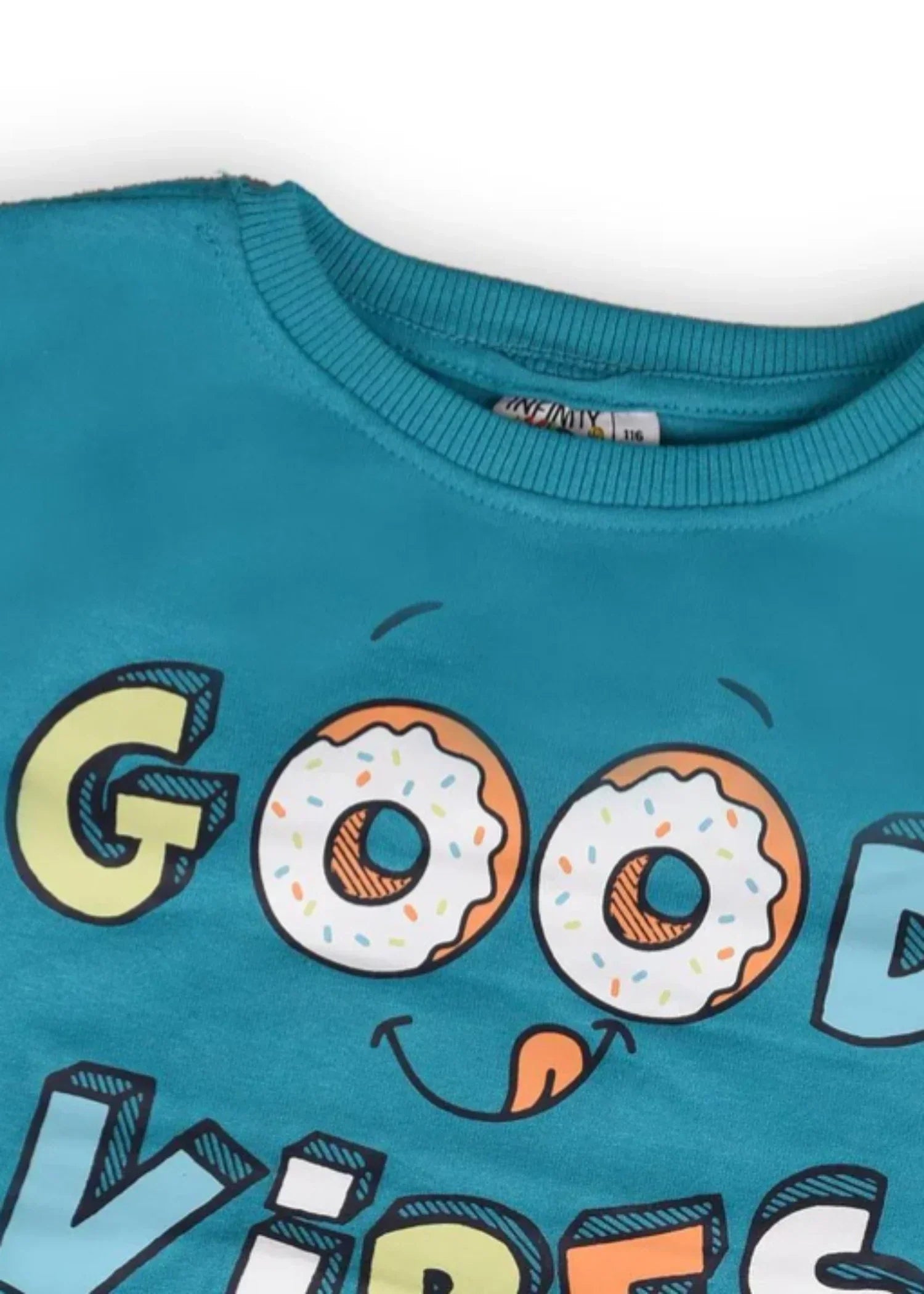 fleece Sweatshirt in Turquoise